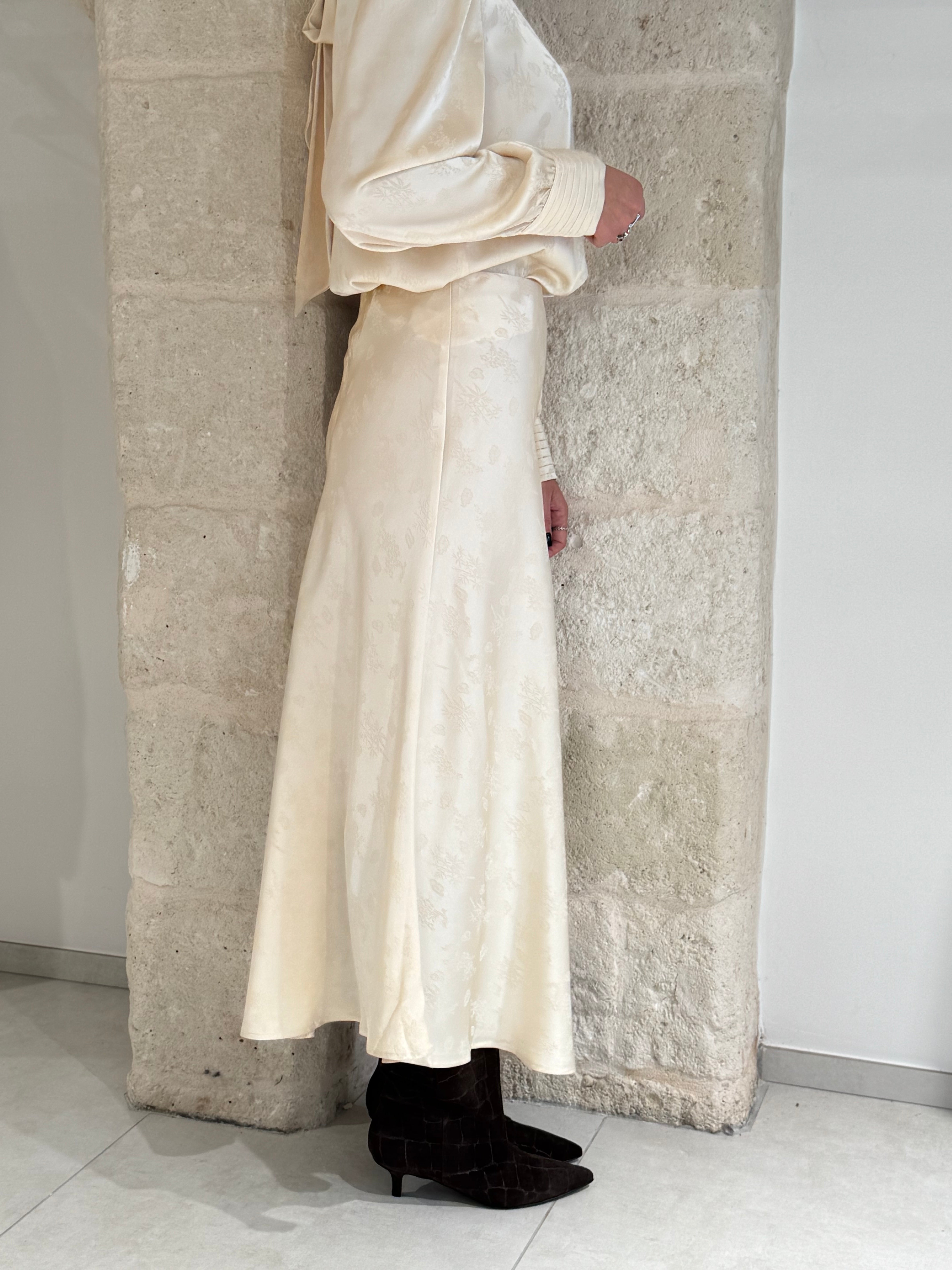 Gonna Midi avorio in jacquard - You decide