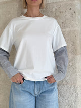 Maglia Duo con maniche lunghe in contrasto - You Decide