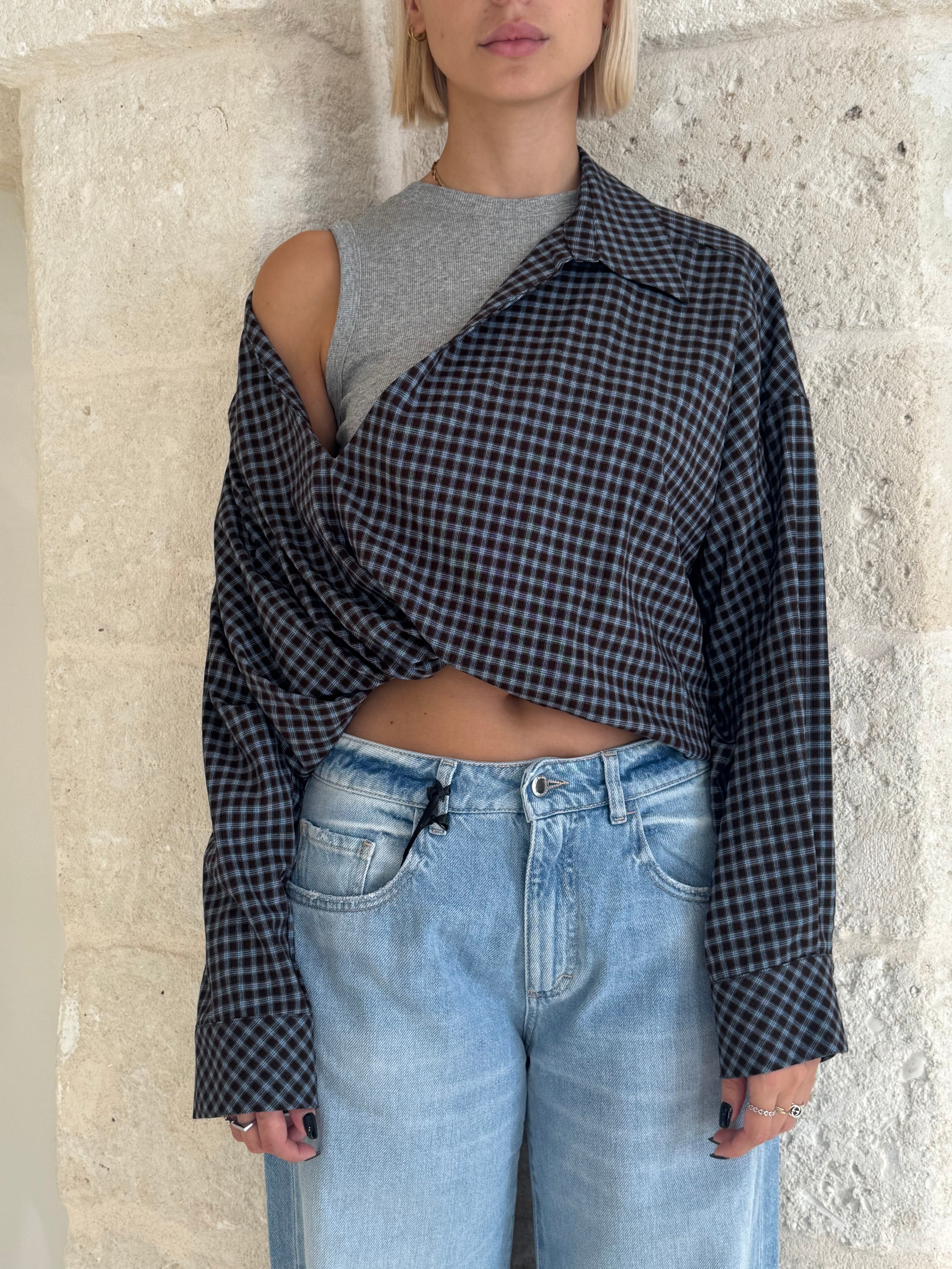 Camicia Duo a quadri con canotta - Eleh