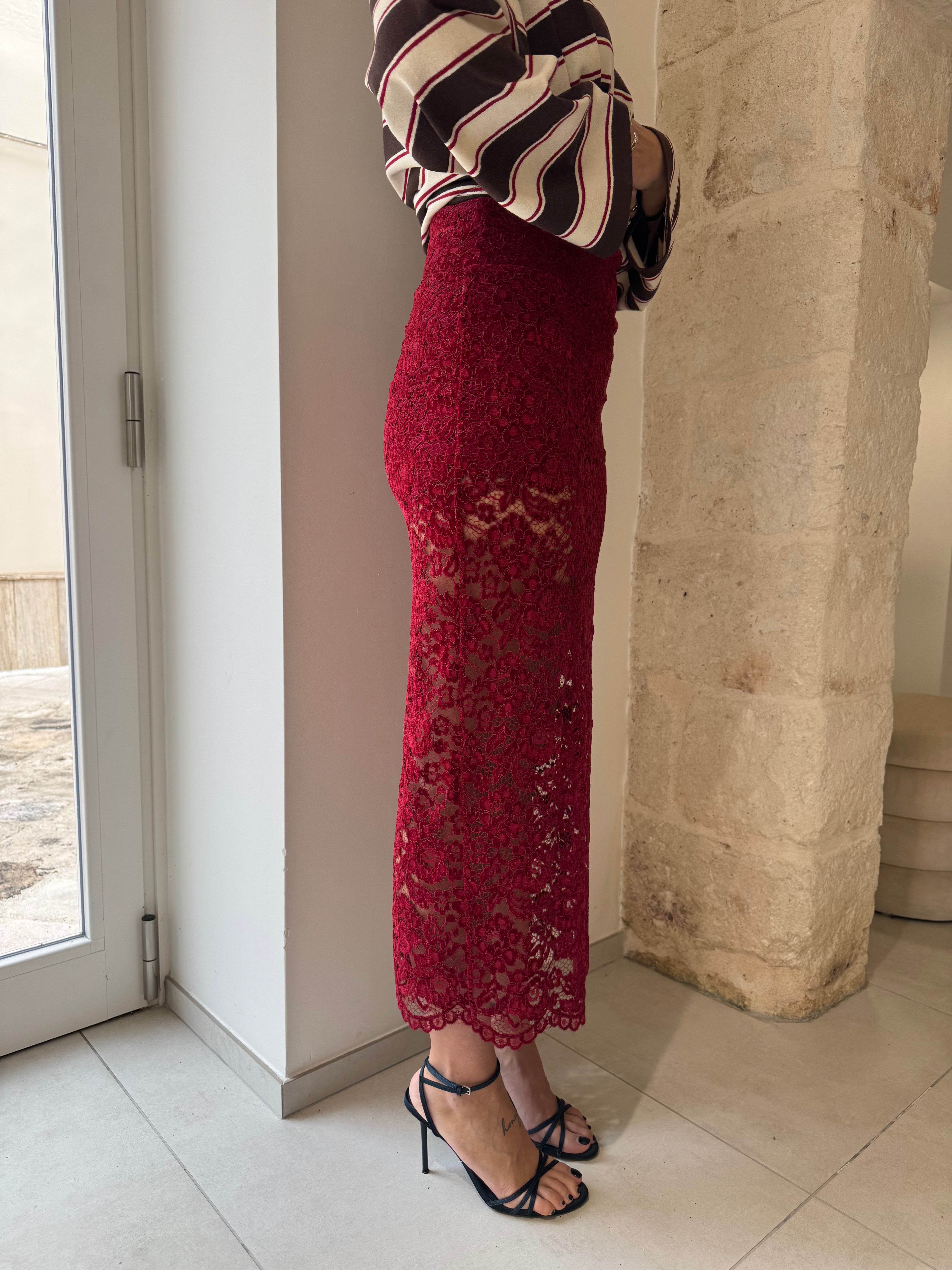 Gonna in pizzo rossa - Kostumn1