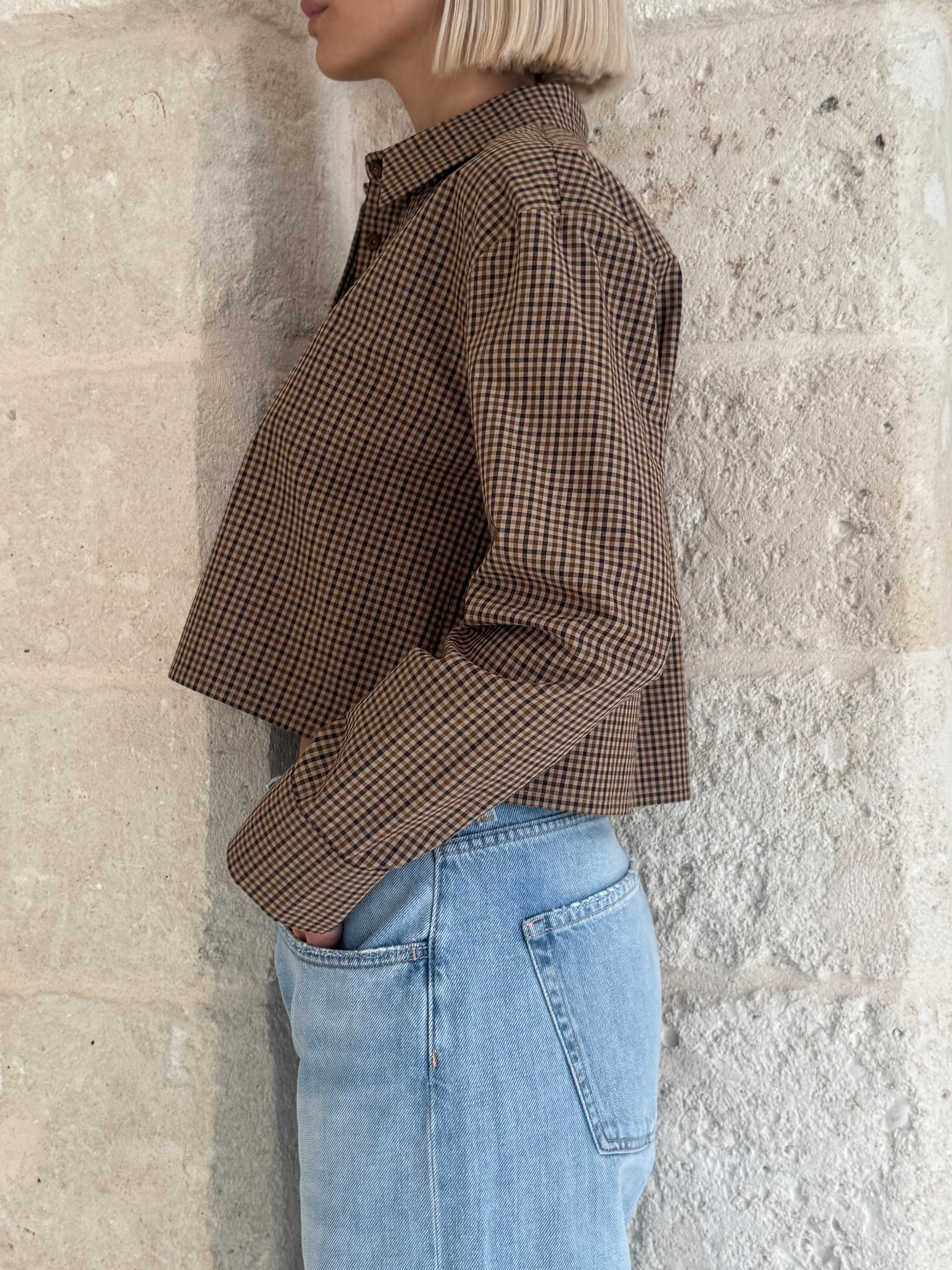 Camicia quadretto crop - Eleh