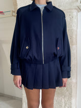 Giacca simil chiodo blu -Eleh
