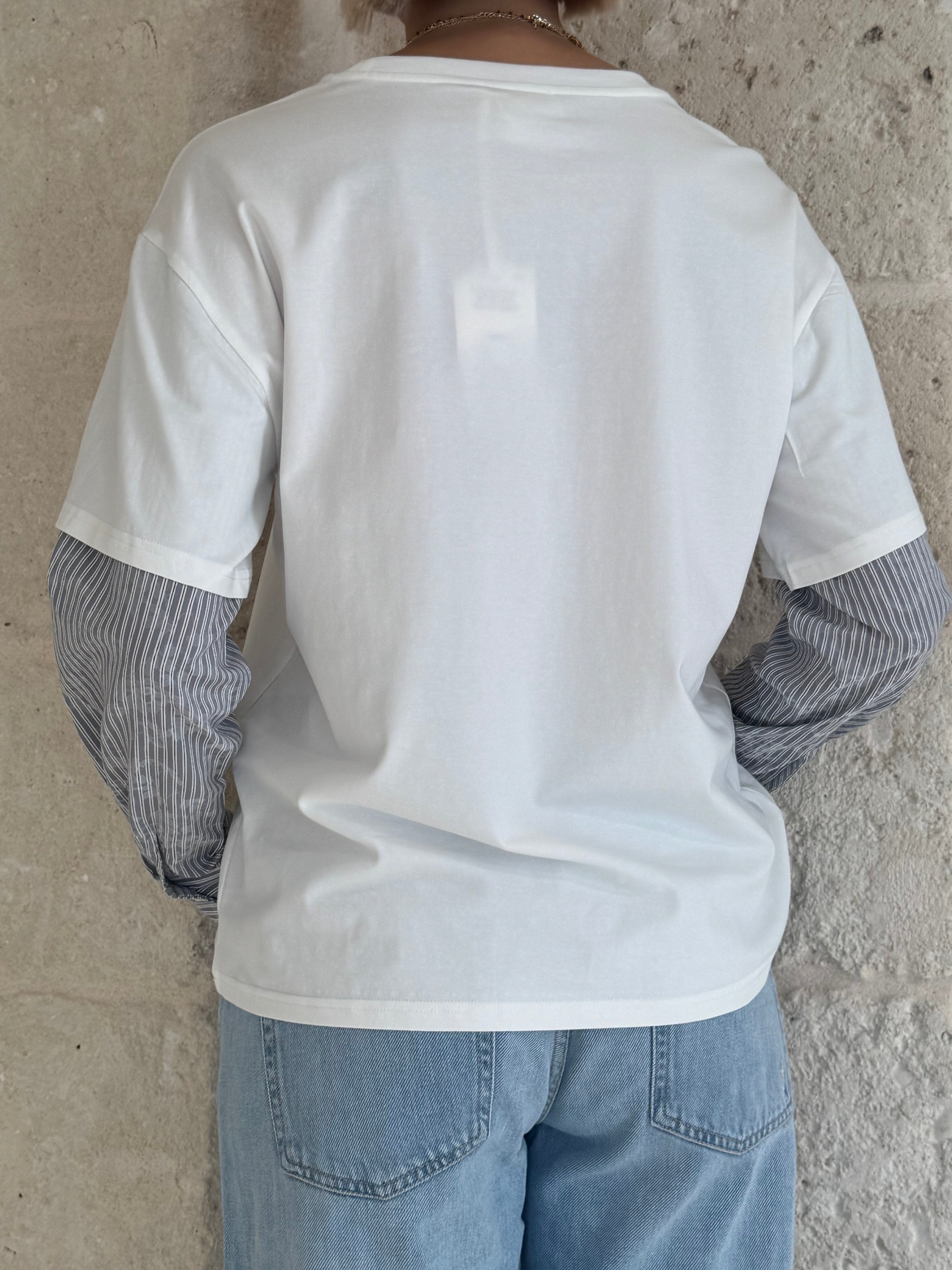 Maglia Duo con maniche lunghe in contrasto - You Decide