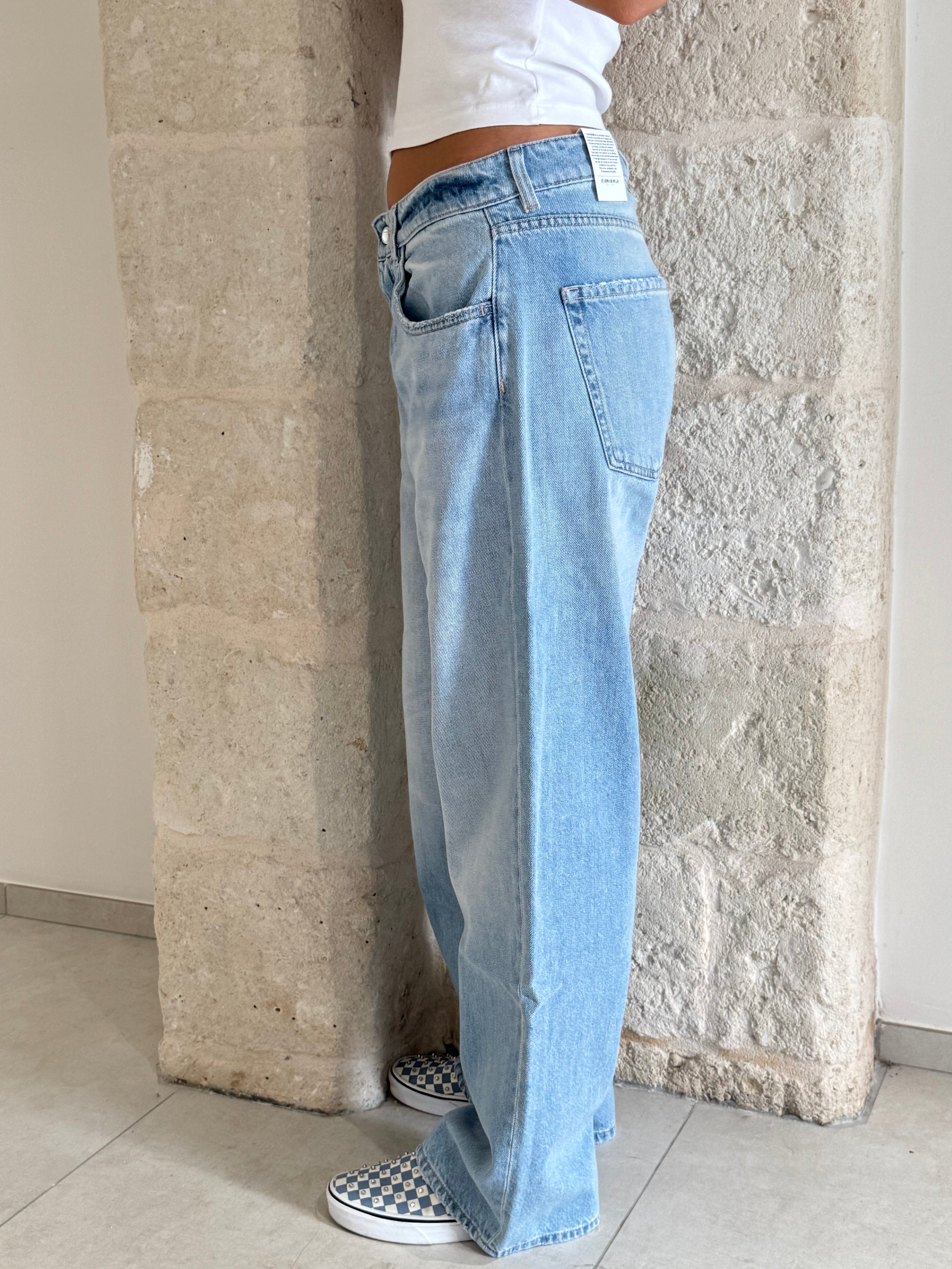 Jeans Bea chiaro e gamba larga - Icon Denim