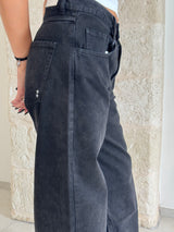 Jeans Poppy nero bruciato e slavato - Icon Denim