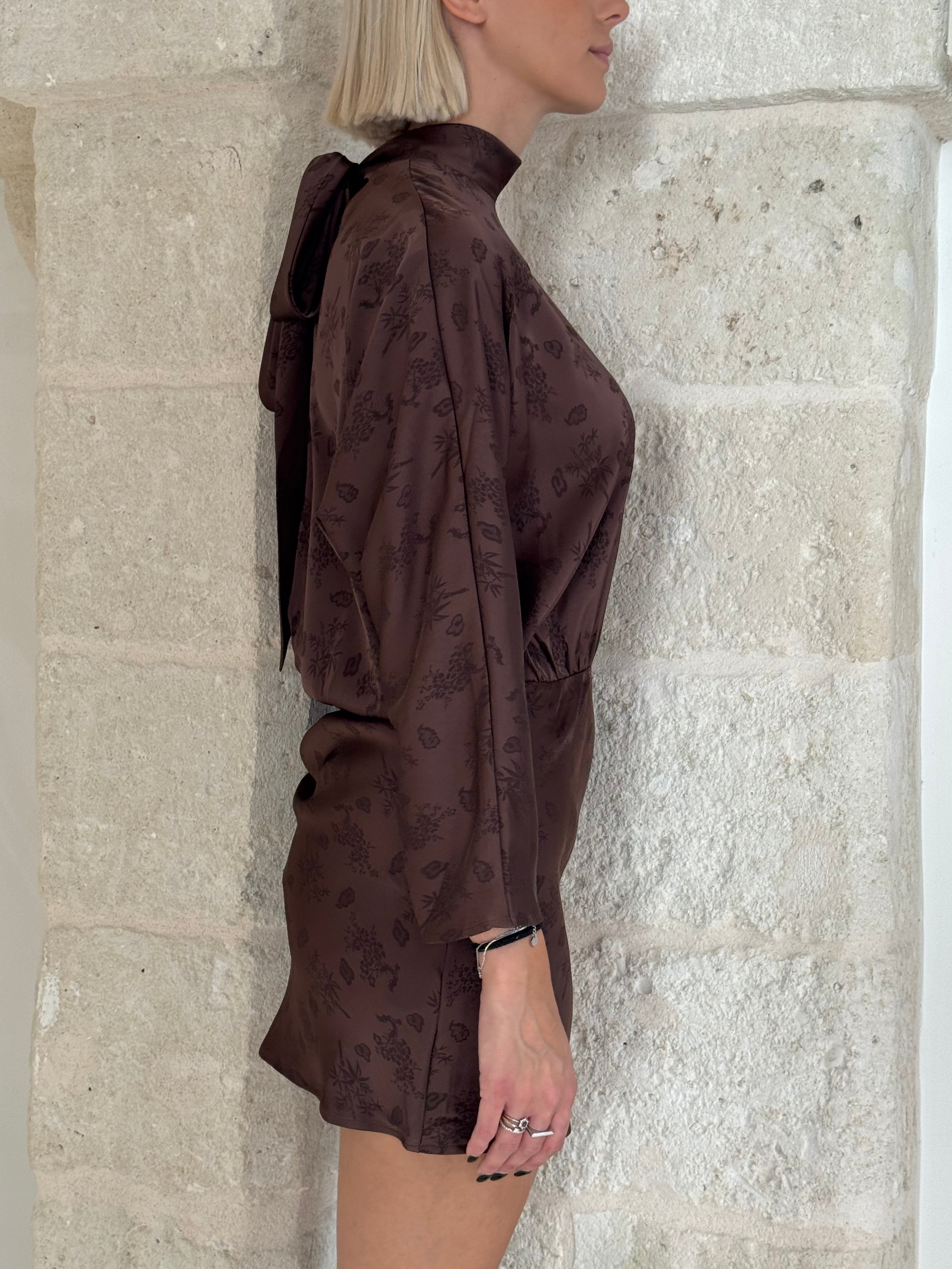 Vestito corto moro in jacquard - You decide