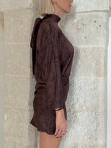 Vestito corto moro in jacquard - You decide