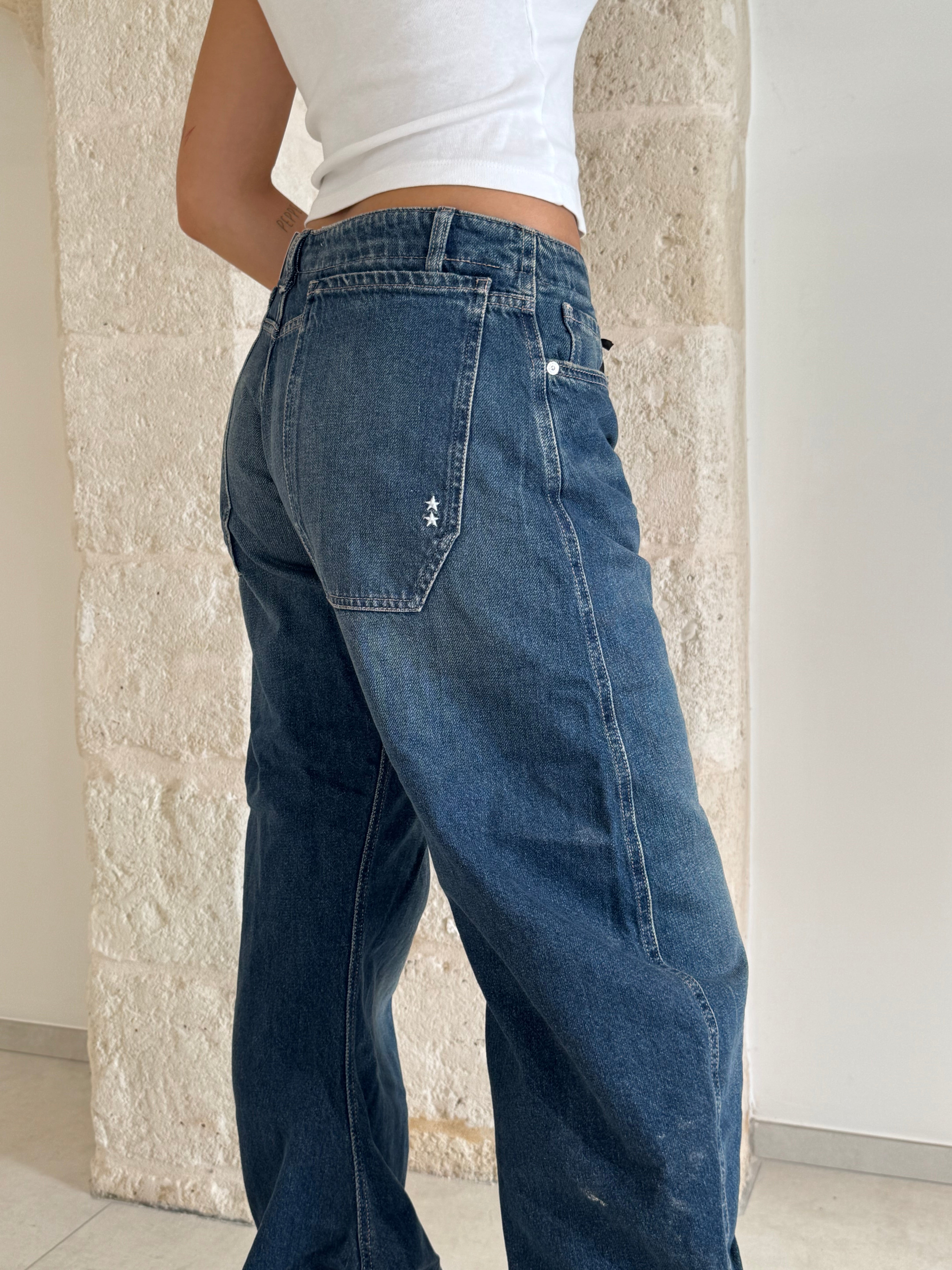 Jeans Riri Dune a vita bassa e gamba larga- Icon Denim