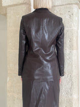 Blazer ecopelle moro - Zahjr