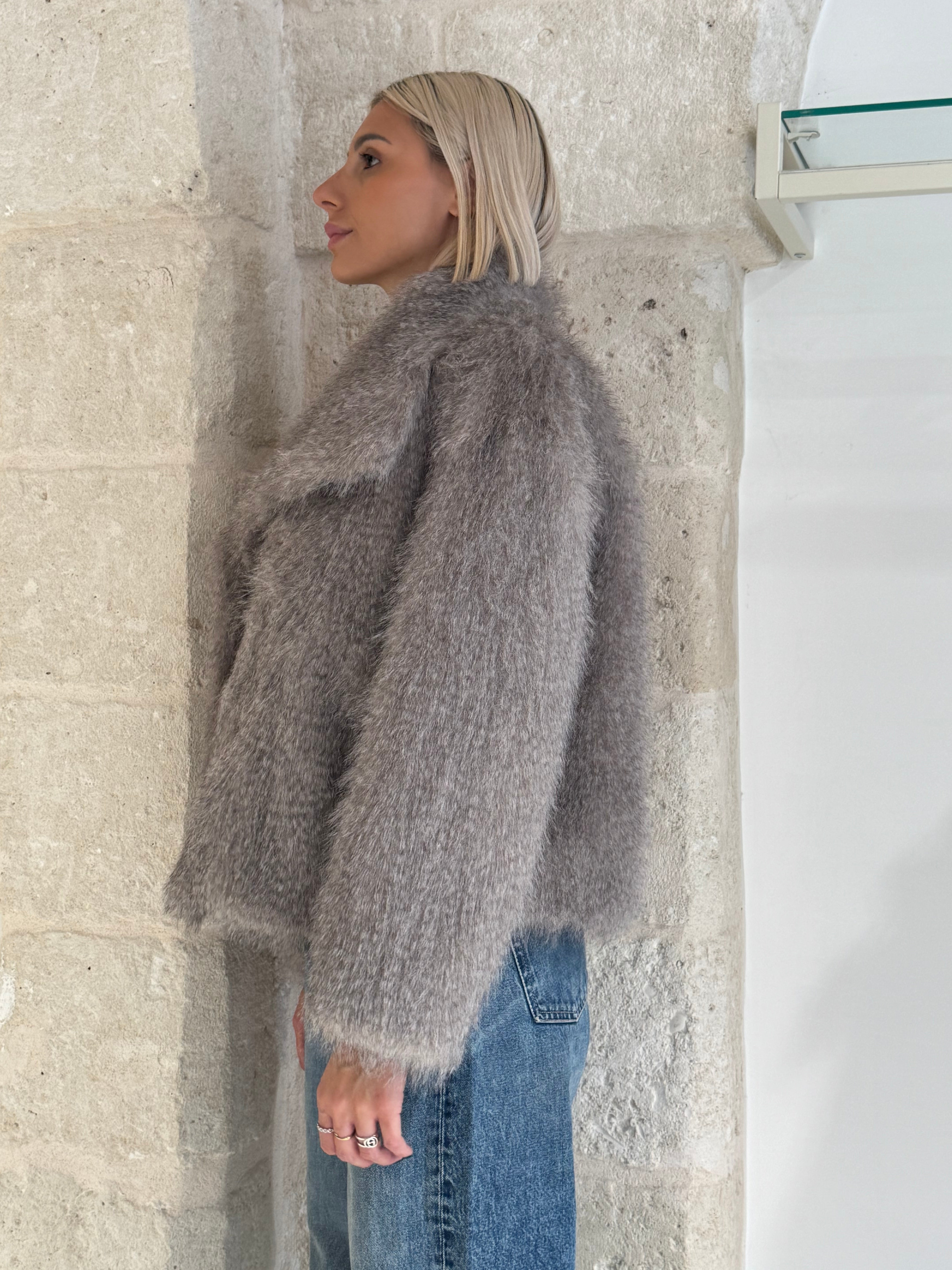 Pelliccia ecologica con colletto - Eleh