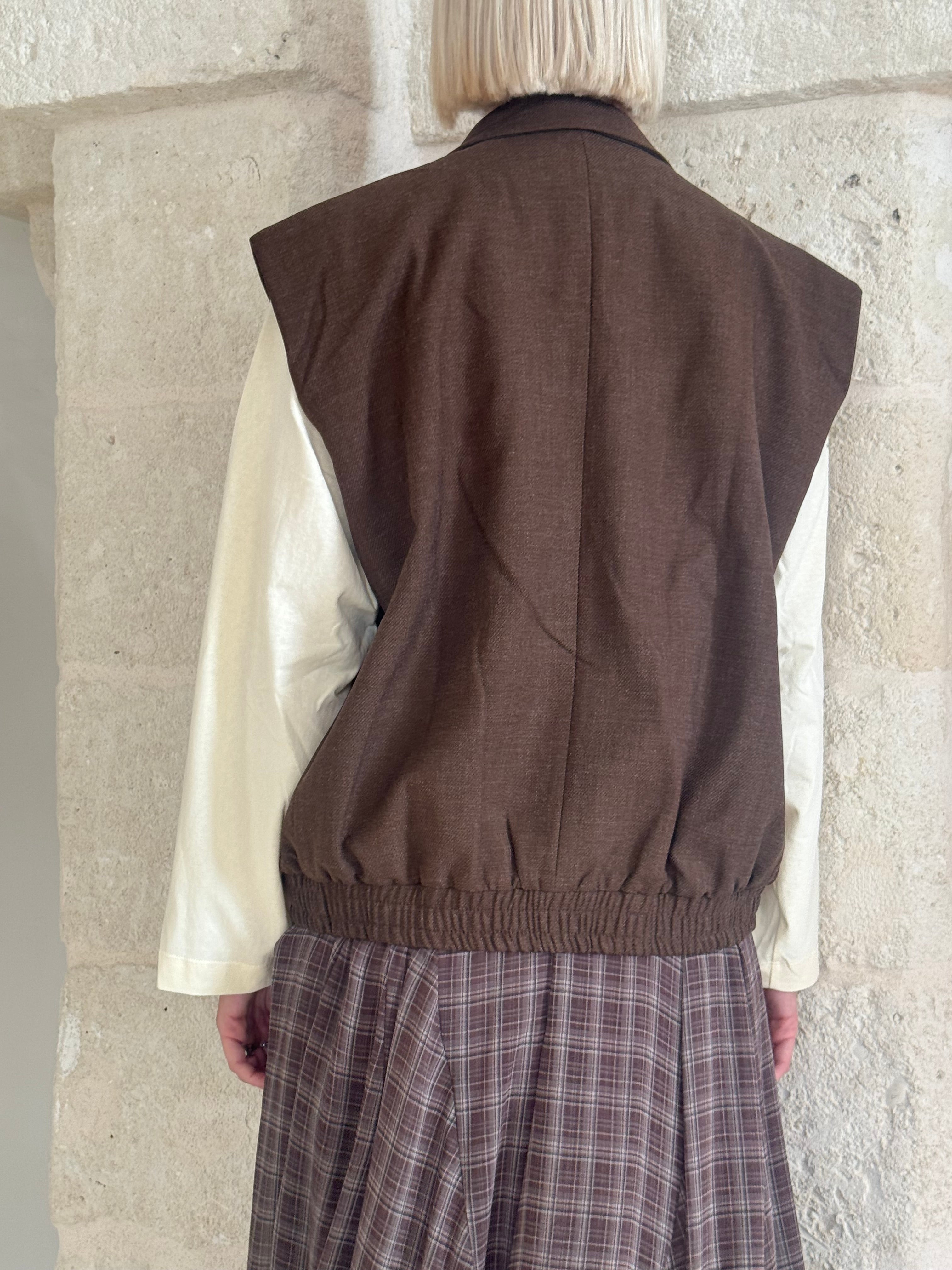 Gilet con bottoni moro - Bsb