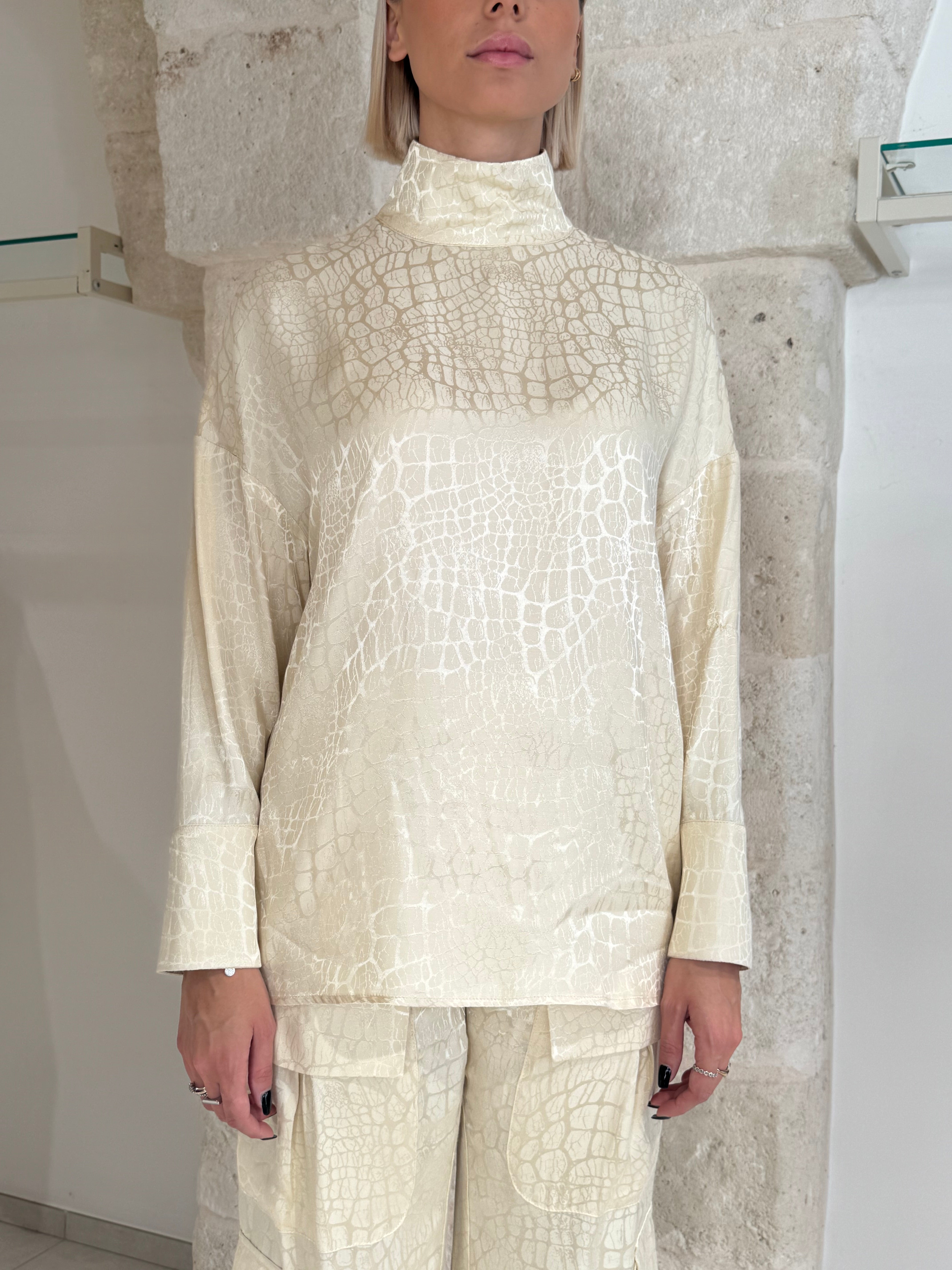 Camicia croco avorio - Bohemian Vi