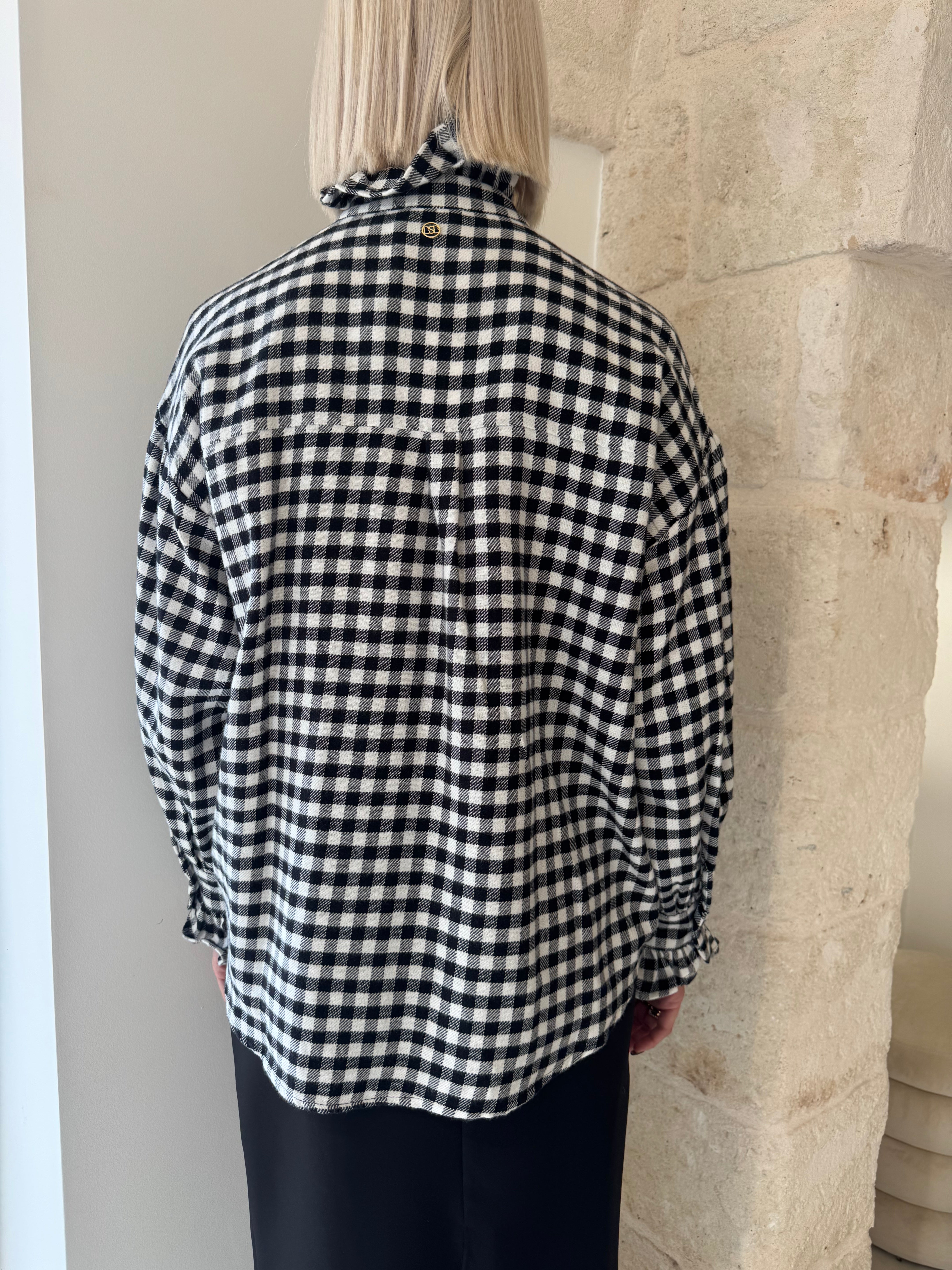 Camicia a quadri con dettagli oro - Bsb
