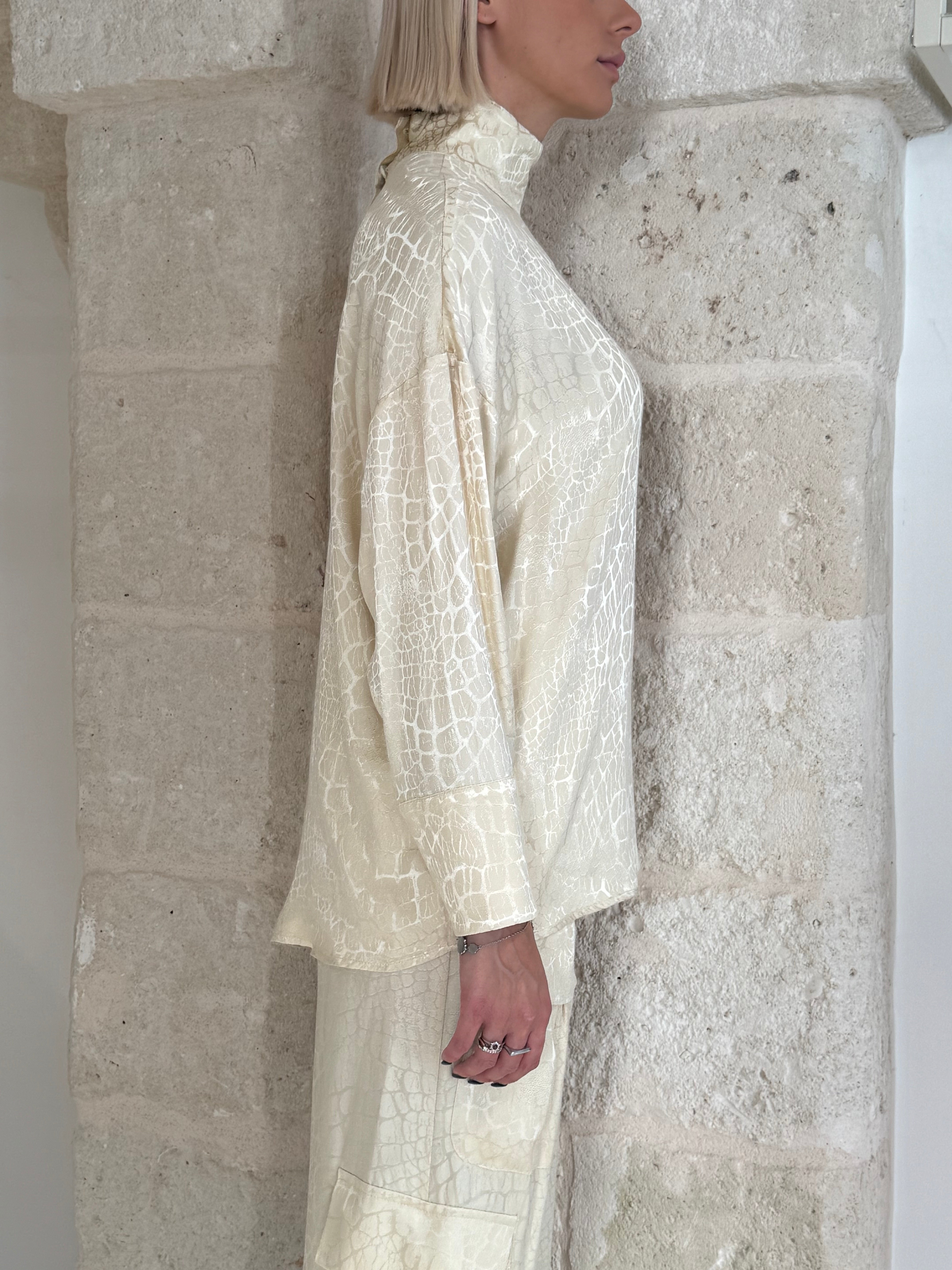 Camicia croco avorio - Bohemian Vi