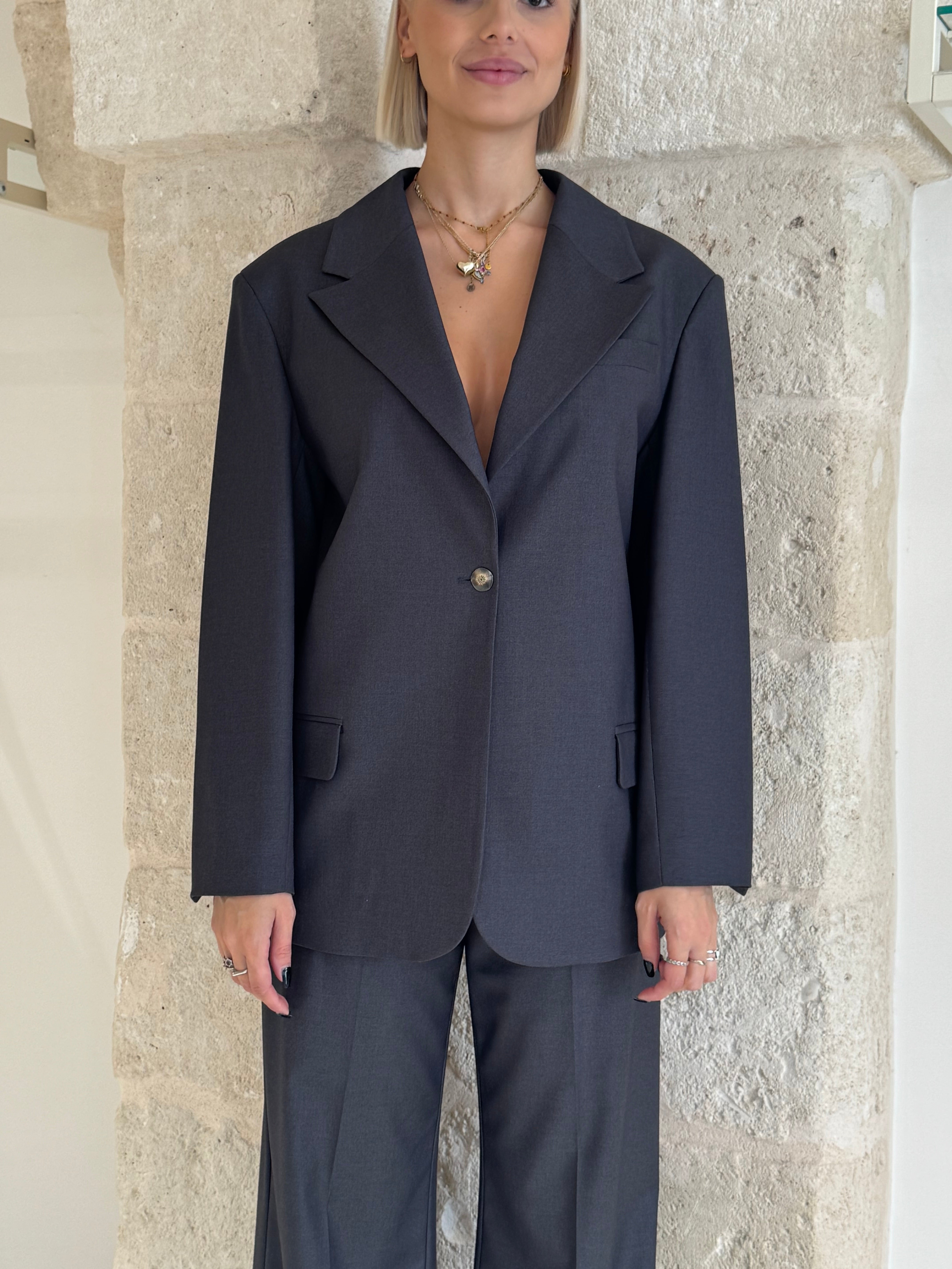 Giacca Blazer Oversize graphite - Bohemian Vi
