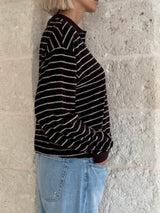 Maglioncino/Polo Soffy marrone a righe - Eleh