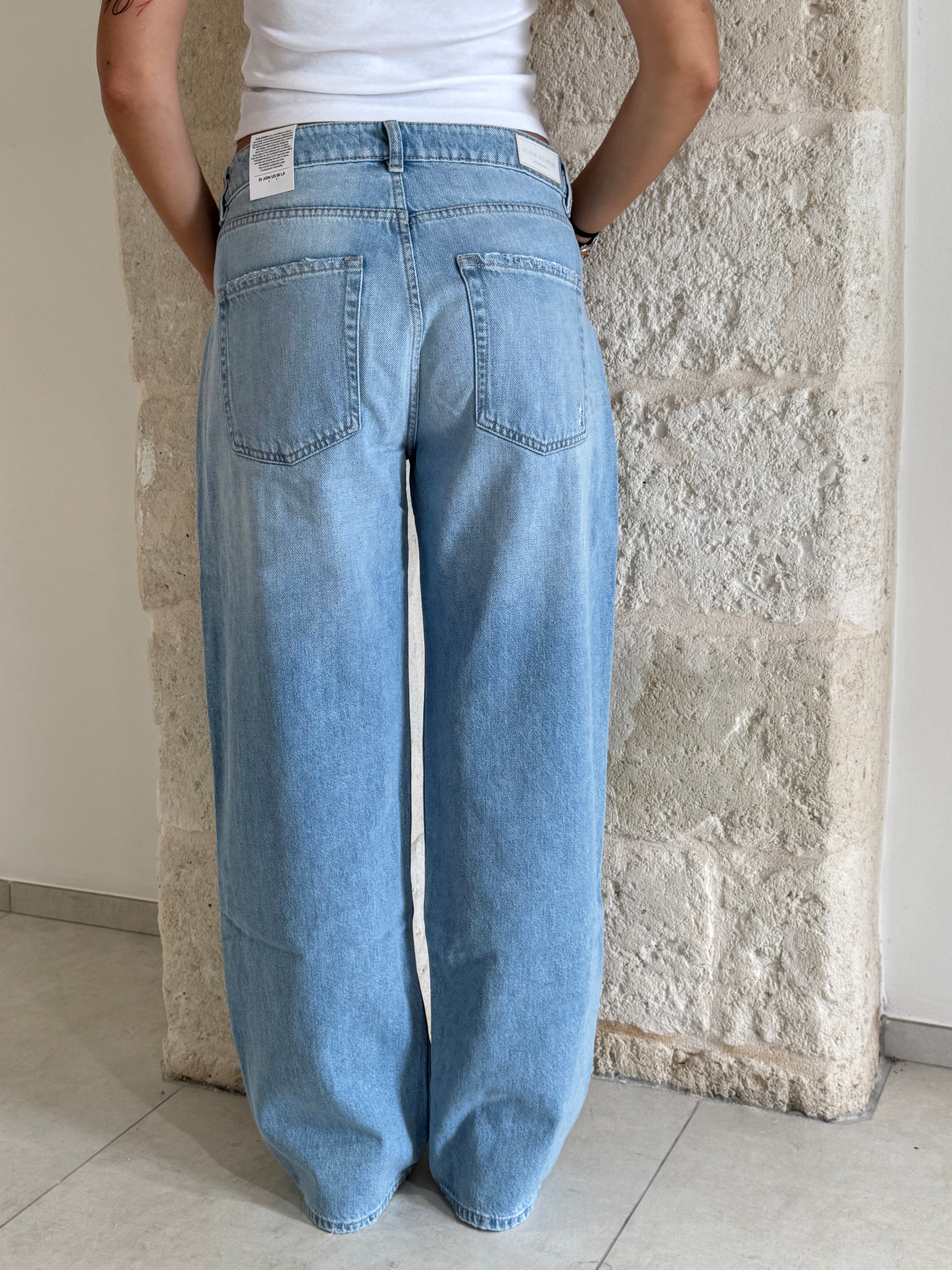Jeans Bea chiaro e gamba larga - Icon Denim