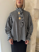 Camicia a quadri con dettagli oro - Bsb