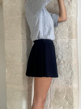 Gonna a pieghe blu - Eleh