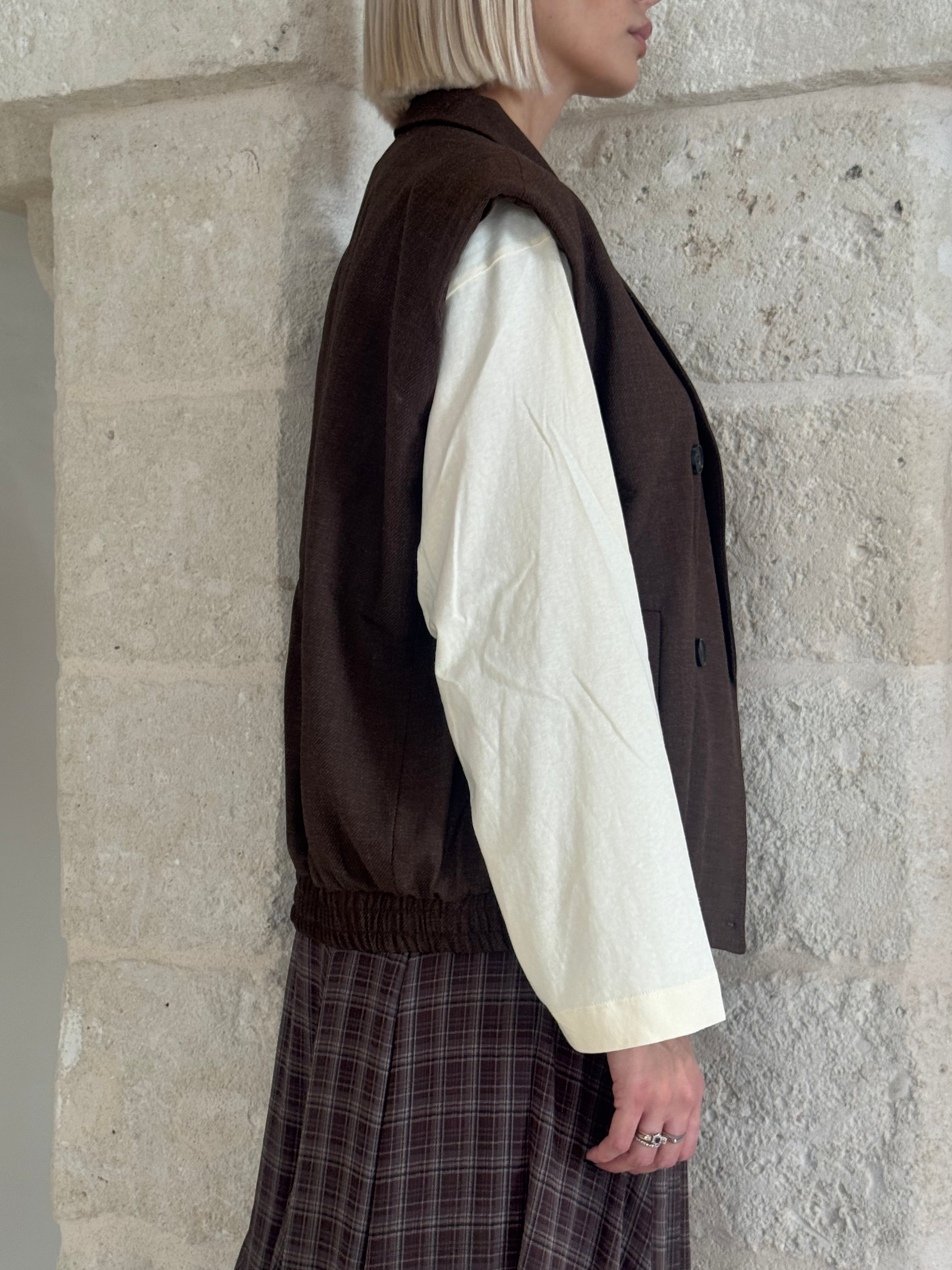 Gilet con bottoni moro - Bsb