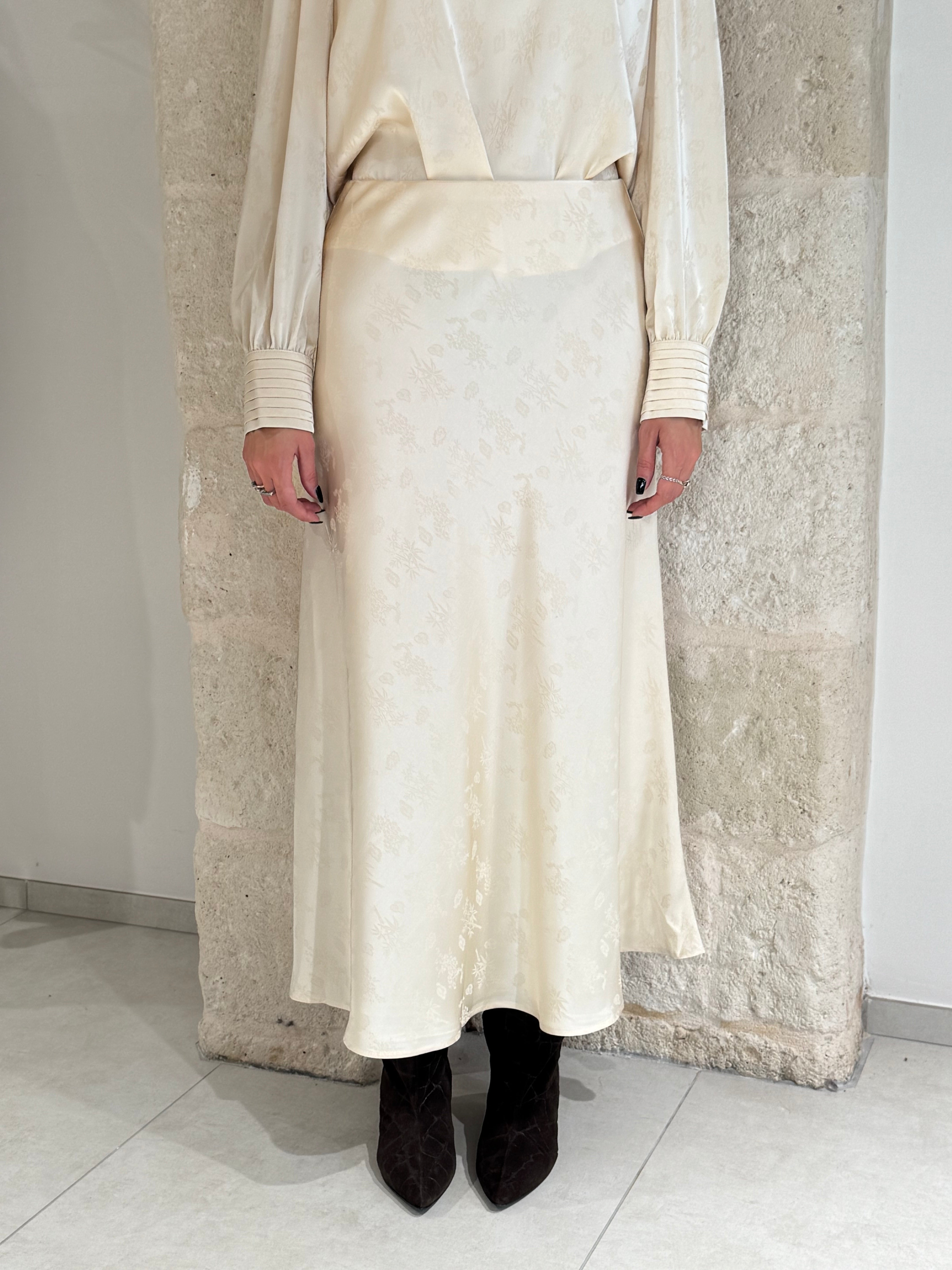 Gonna Midi avorio in jacquard - You decide