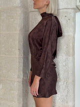 Vestito corto moro in jacquard - You decide