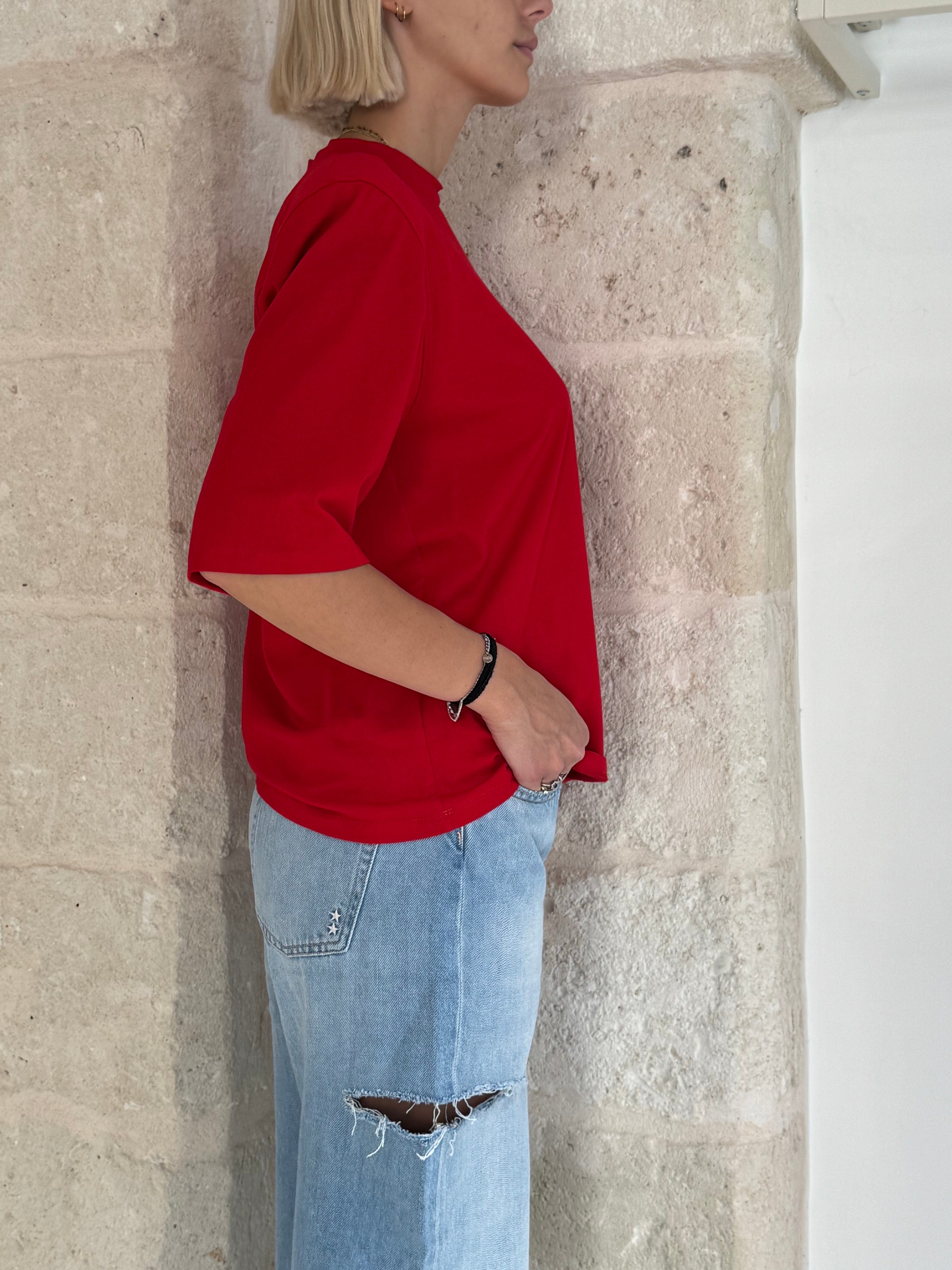 T-shirt con spalline e ricamo - Kostumn1