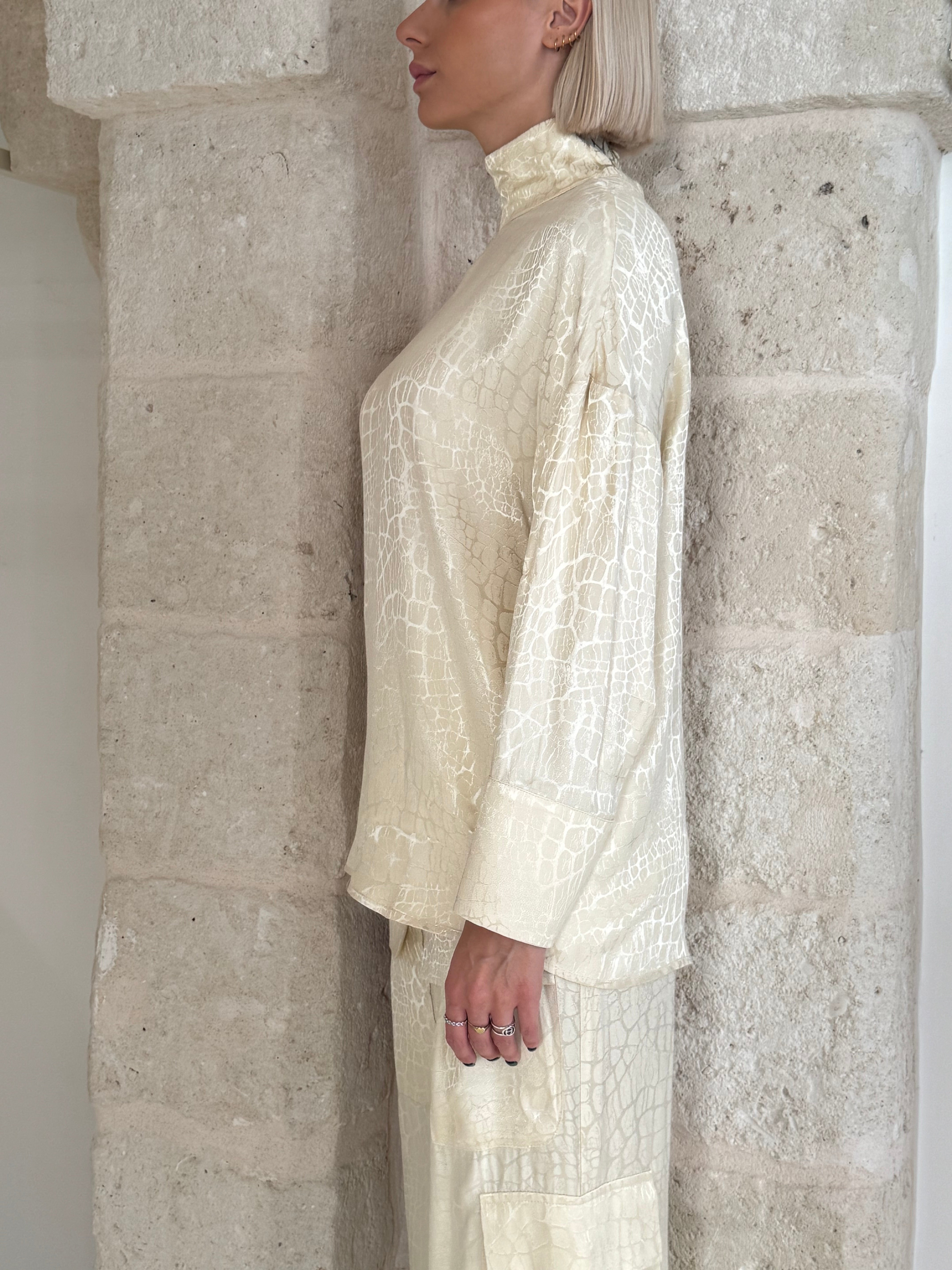 Camicia croco avorio - Bohemian Vi