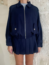Giacca simil chiodo blu -Eleh