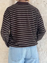 Maglioncino/Polo Soffy marrone a righe - Eleh