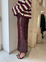 Gonna con paillettes bordeaux - Kostumn1