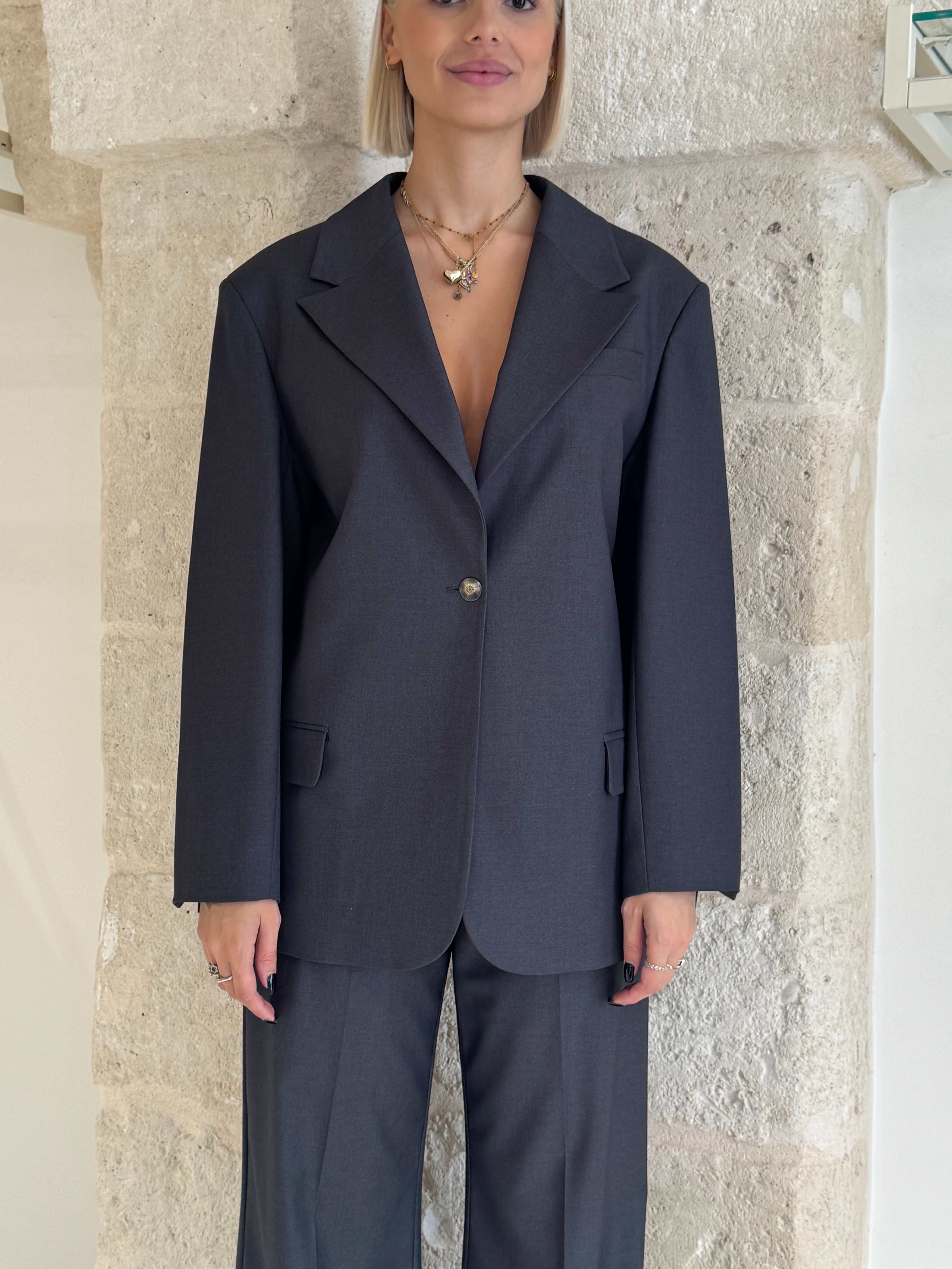 Giacca Blazer Oversize graphite - Bohemian Vi