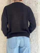 Cardigan Molly moro con bottoni e tasche - Zahjr
