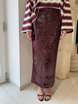 Gonna con paillettes bordeaux - Kostumn1