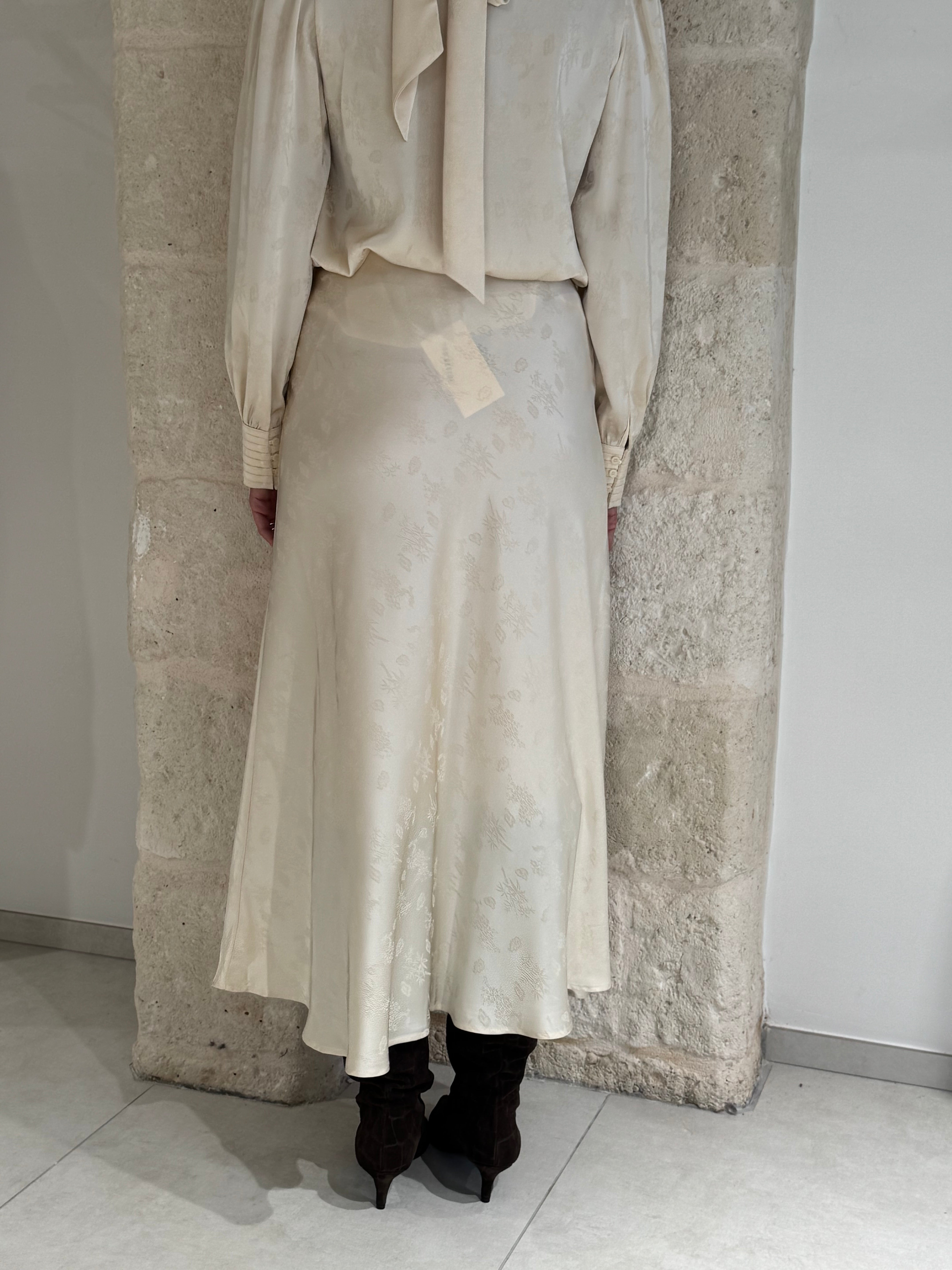 Gonna Midi avorio in jacquard - You decide