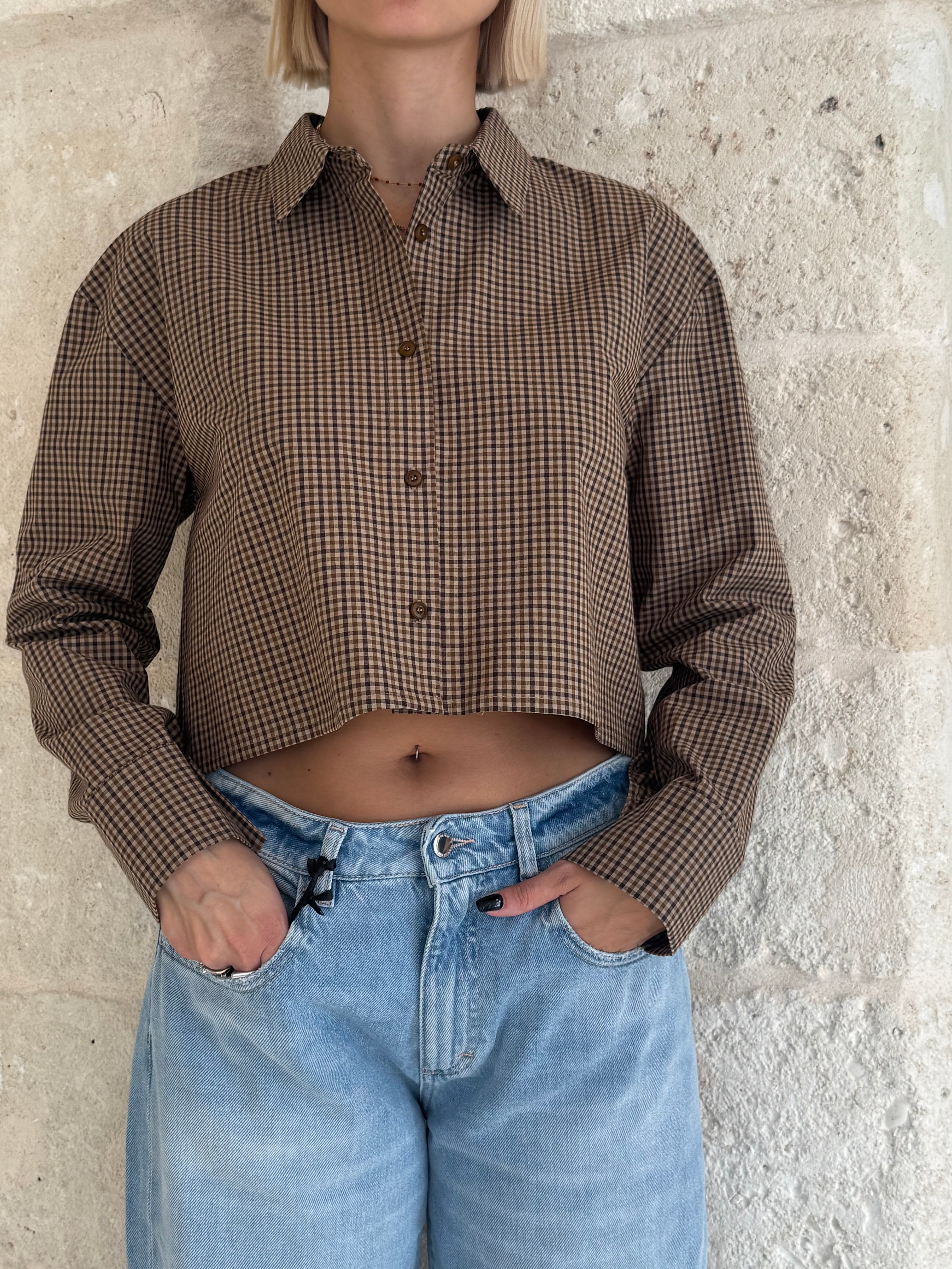 Camicia quadretto crop - Eleh