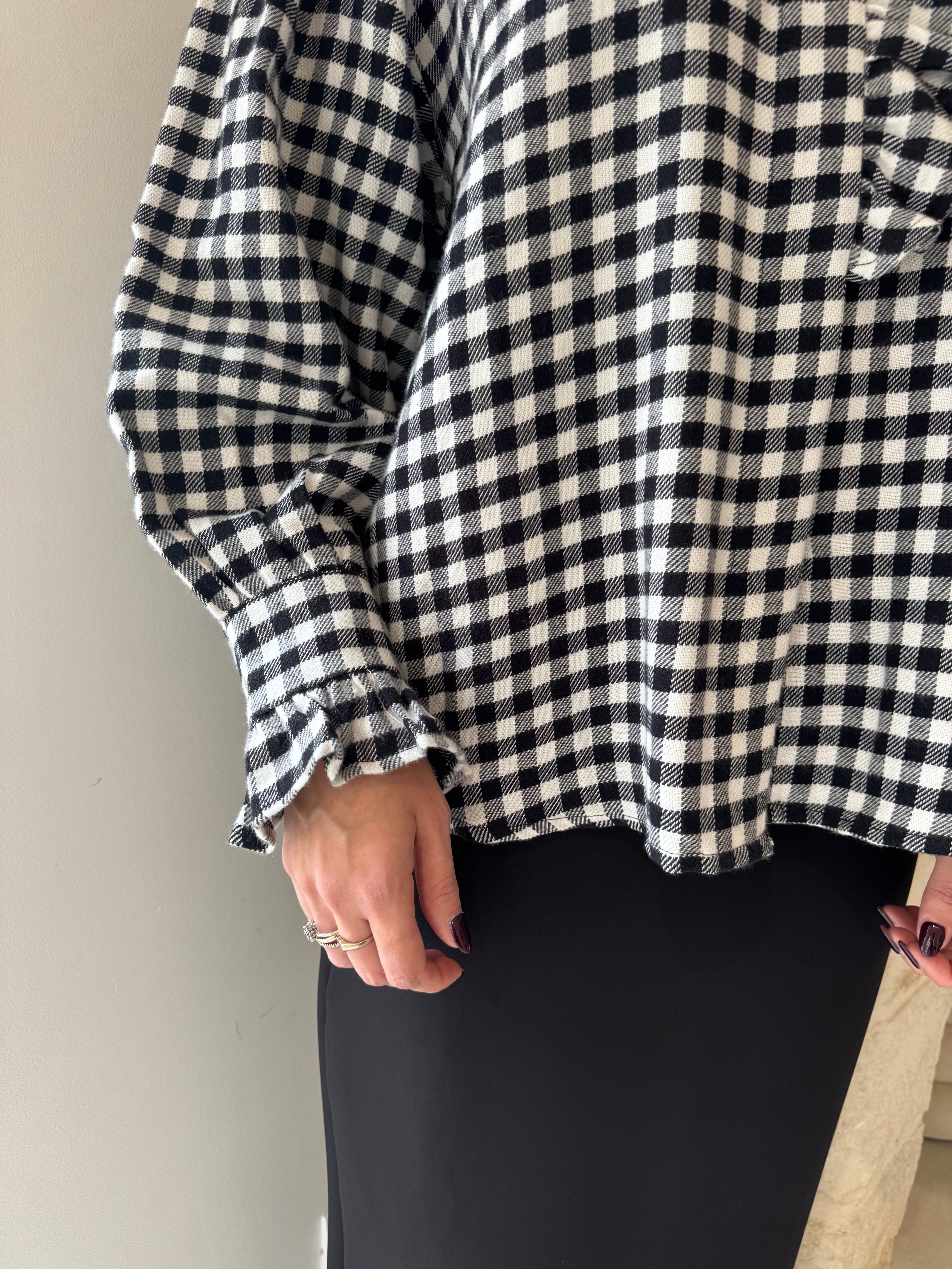 Camicia a quadri con dettagli oro - Bsb