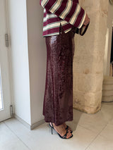 Gonna con paillettes bordeaux - Kostumn1
