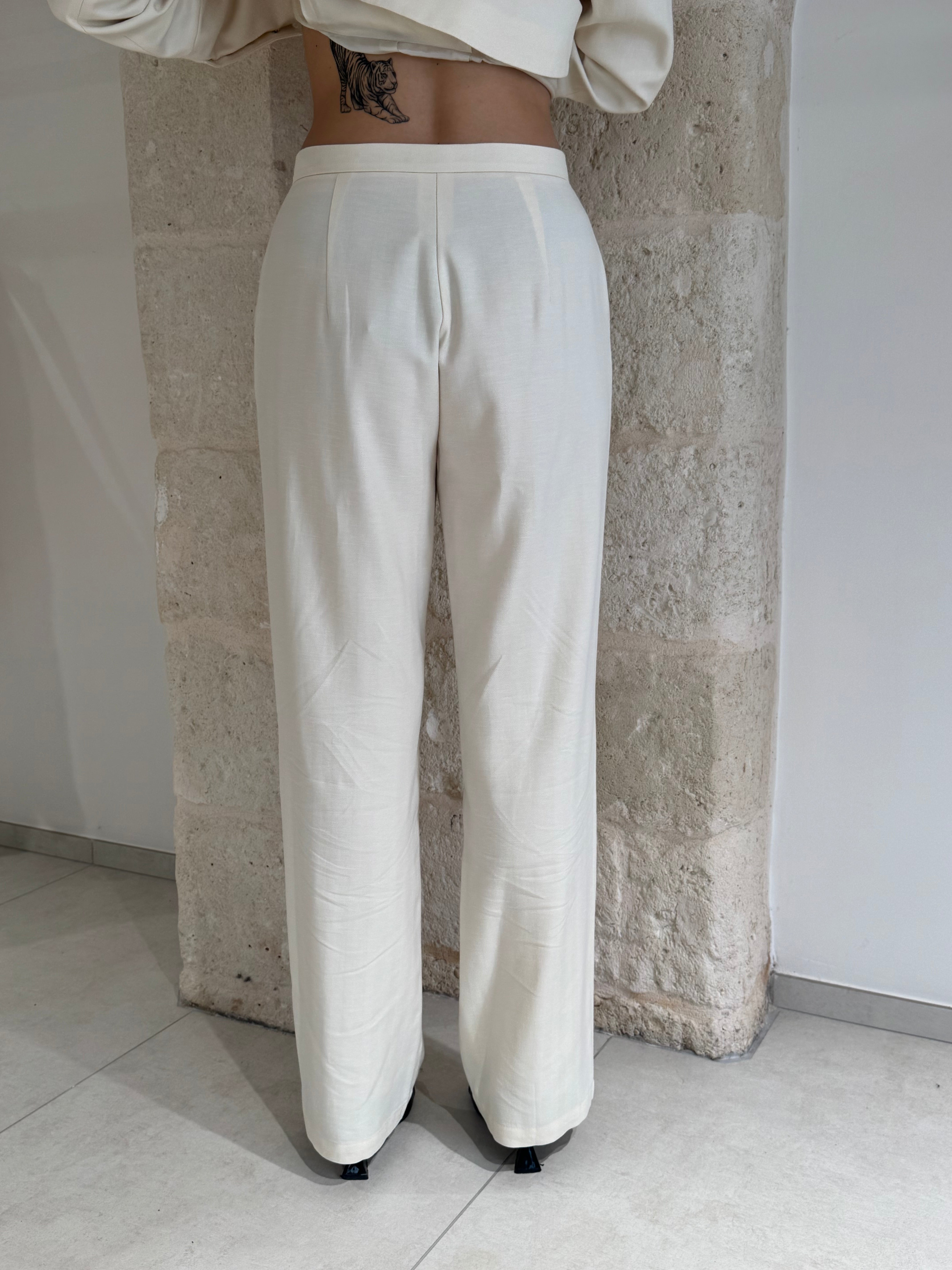 Pantalone Gamba Dritta Panna - Bohemian Vi
