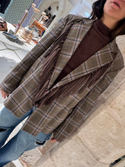 Blazer Quadri e frange