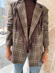 Blazer Quadri e frange