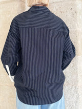 Camicia Righe con colletto e polsini bianchi - Eleh