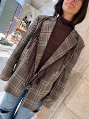Blazer Quadri e frange