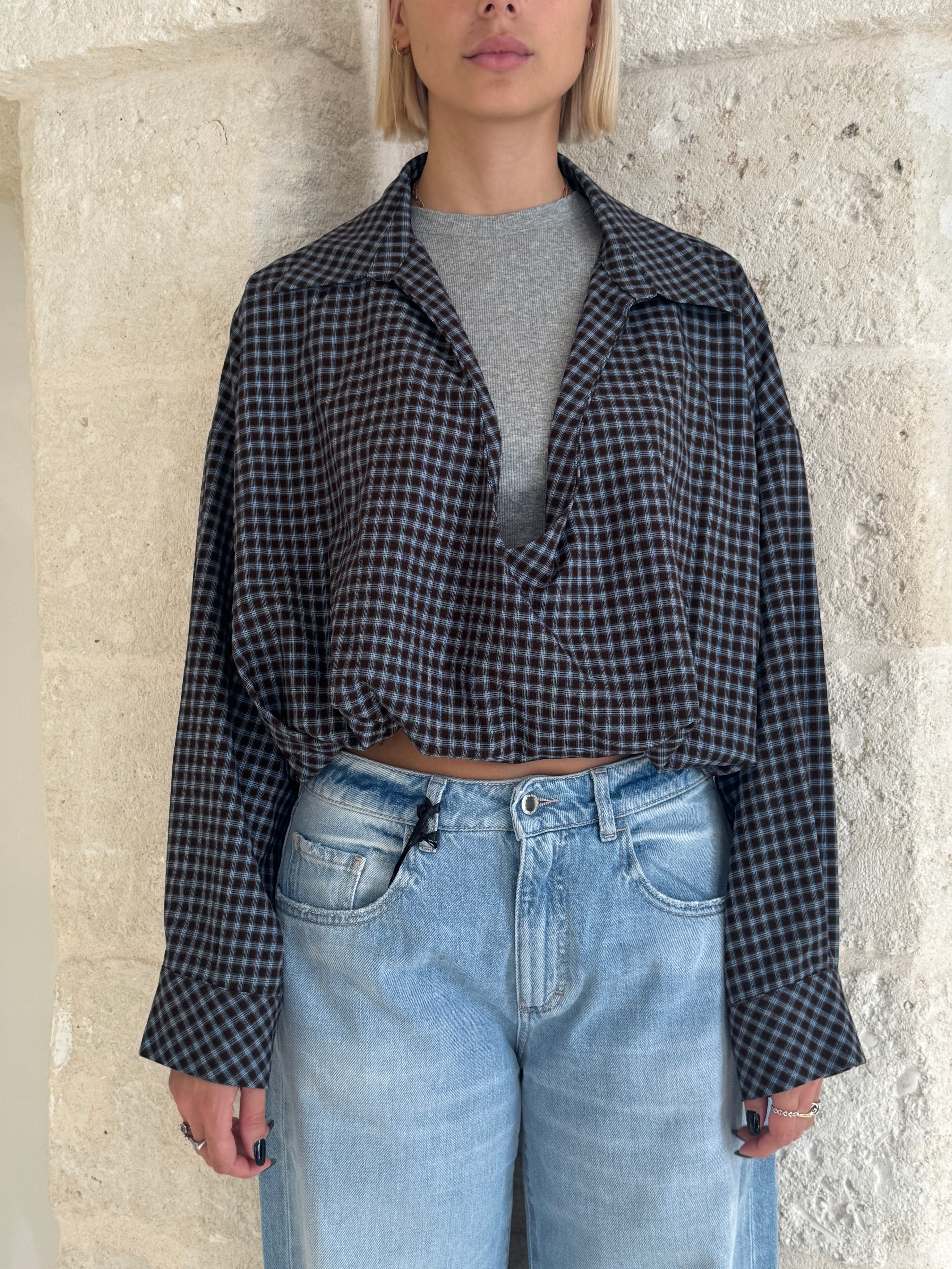 Camicia Duo a quadri con canotta - Eleh