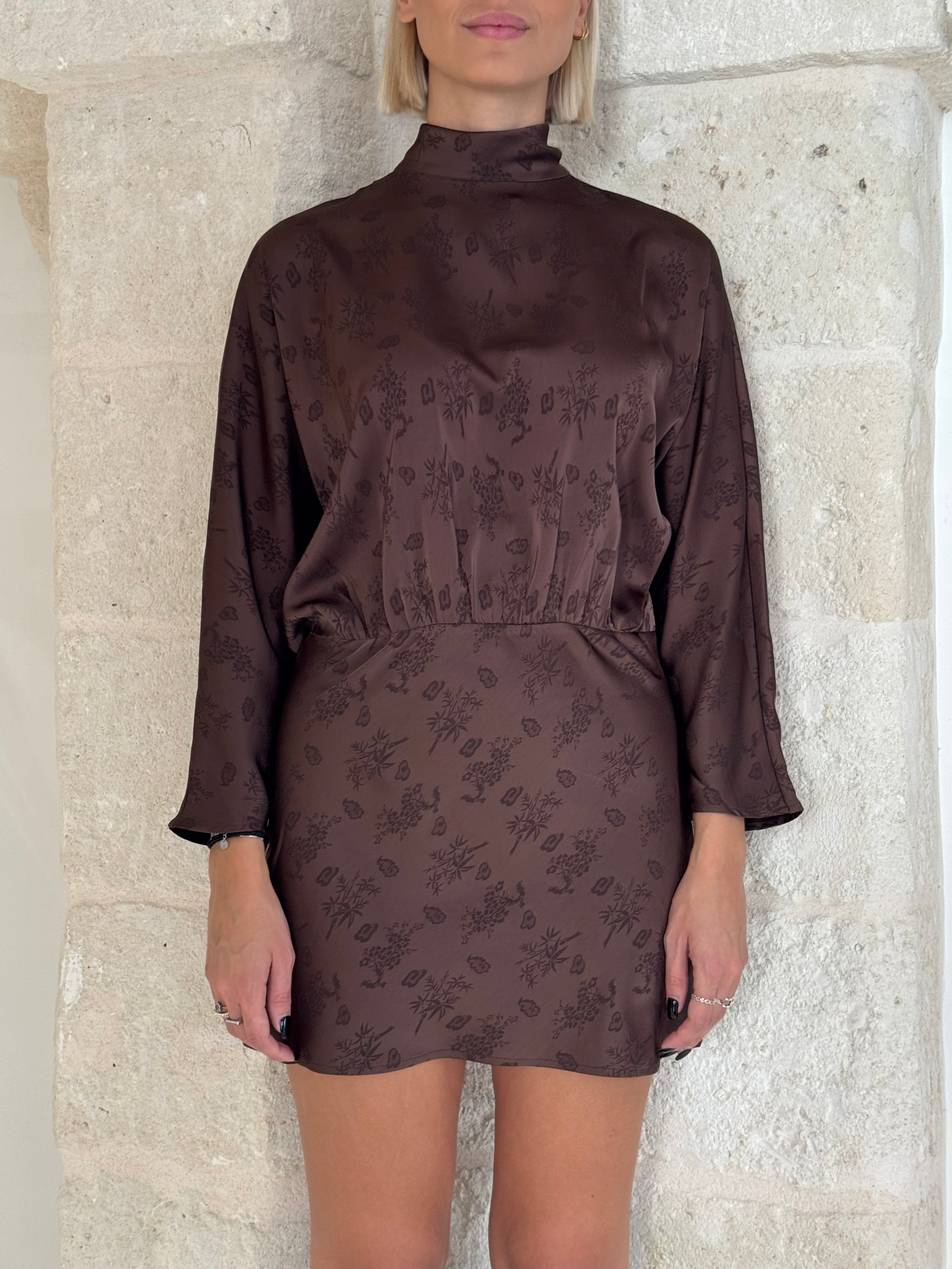 Vestito corto moro in jacquard - You decide