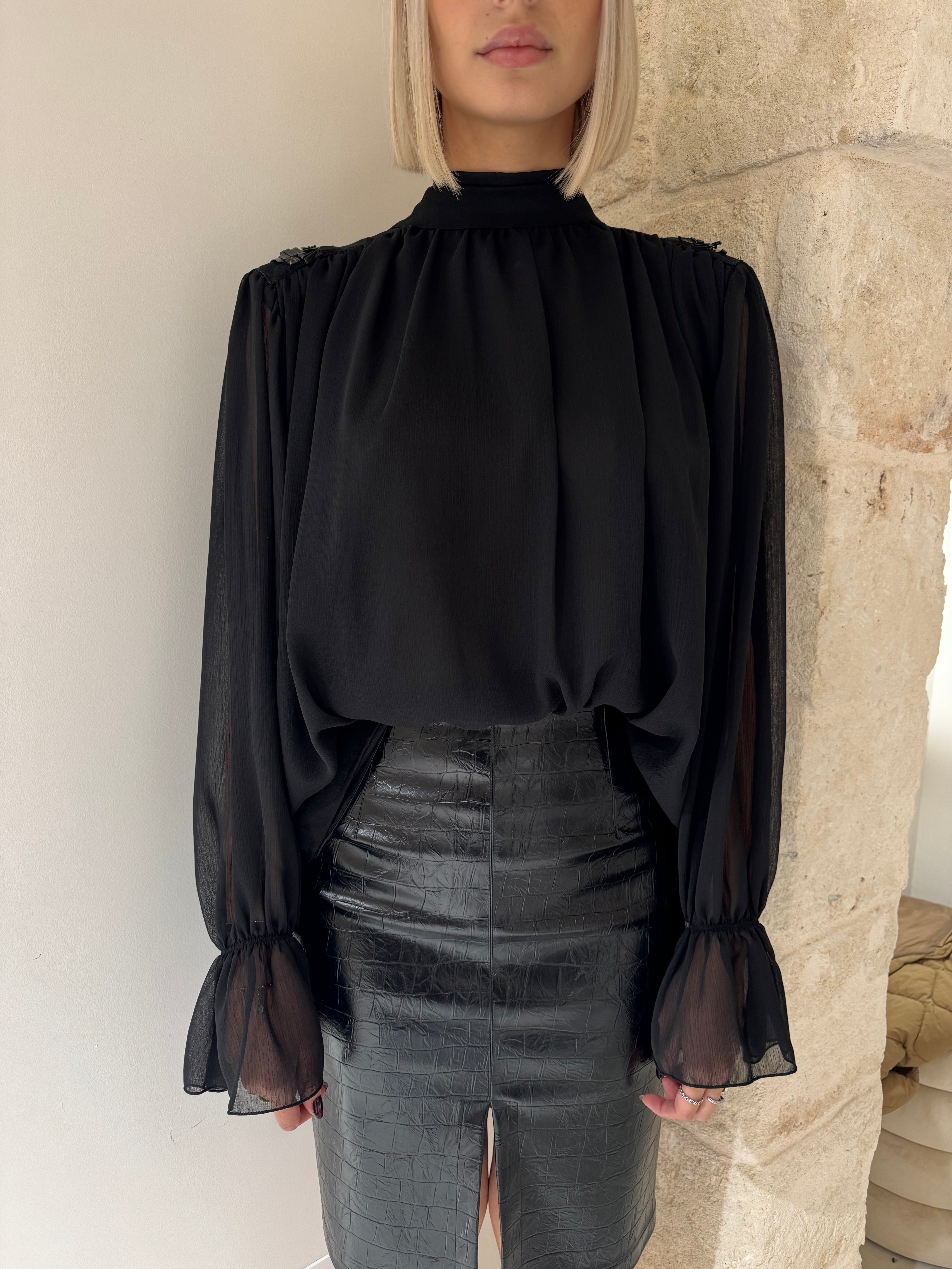 Camicia velata con spalline - Zahjr