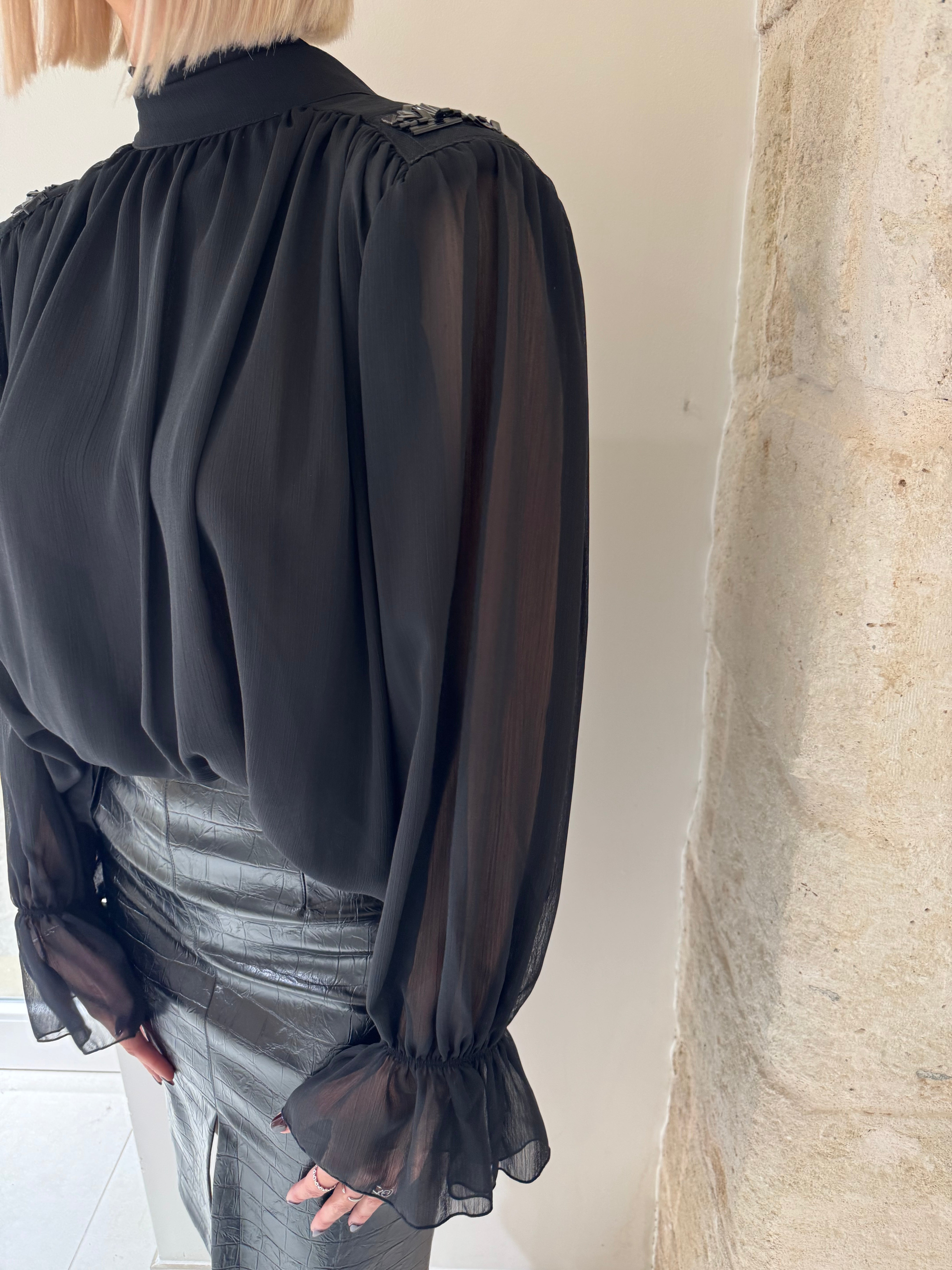 Camicia velata con spalline - Zahjr