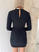 Vestito nero arricciato - Tensione in