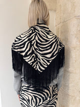 Felpa con collo alto e foulard - Tensione in