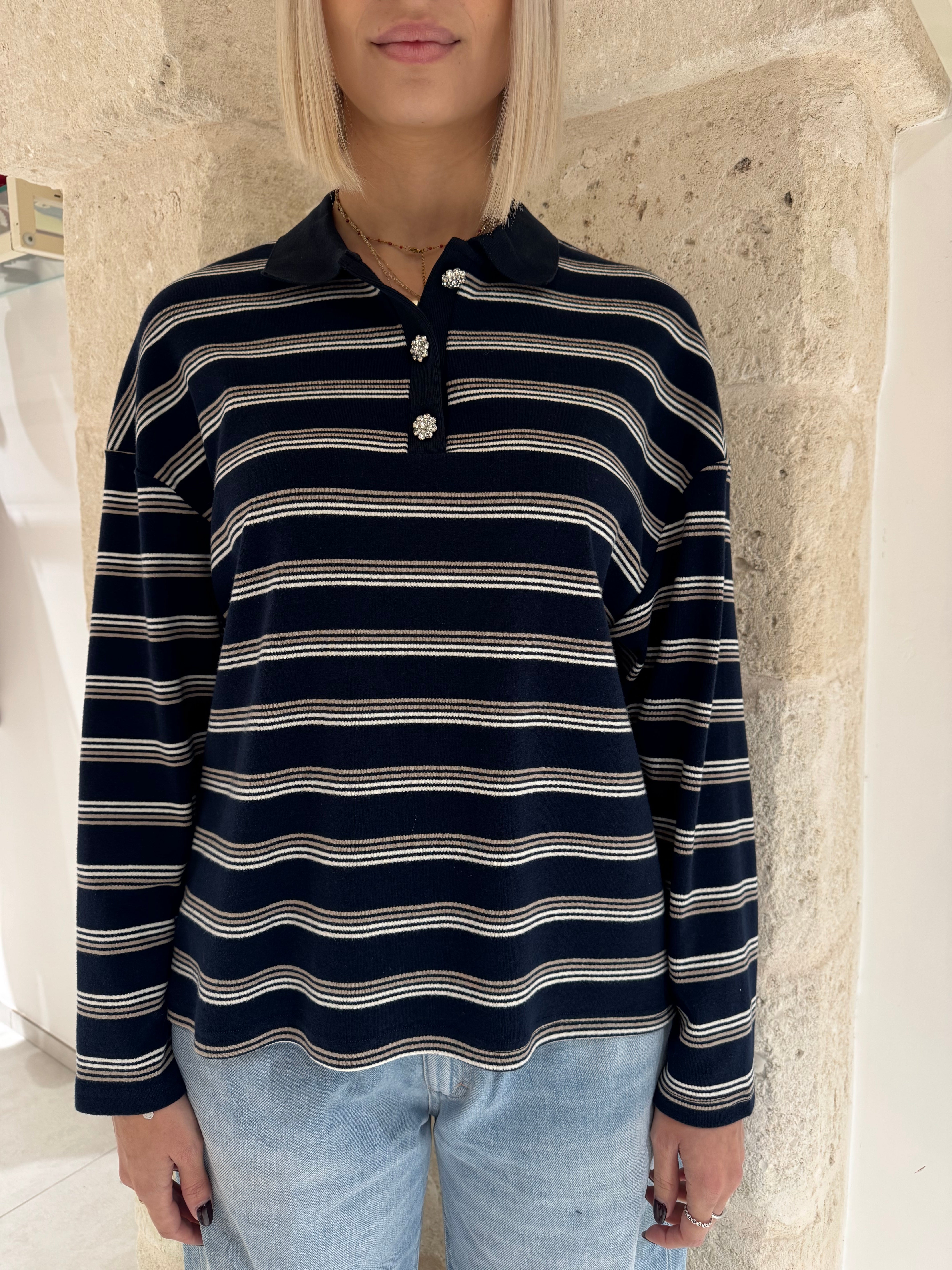 Polo a righe blu - You decide